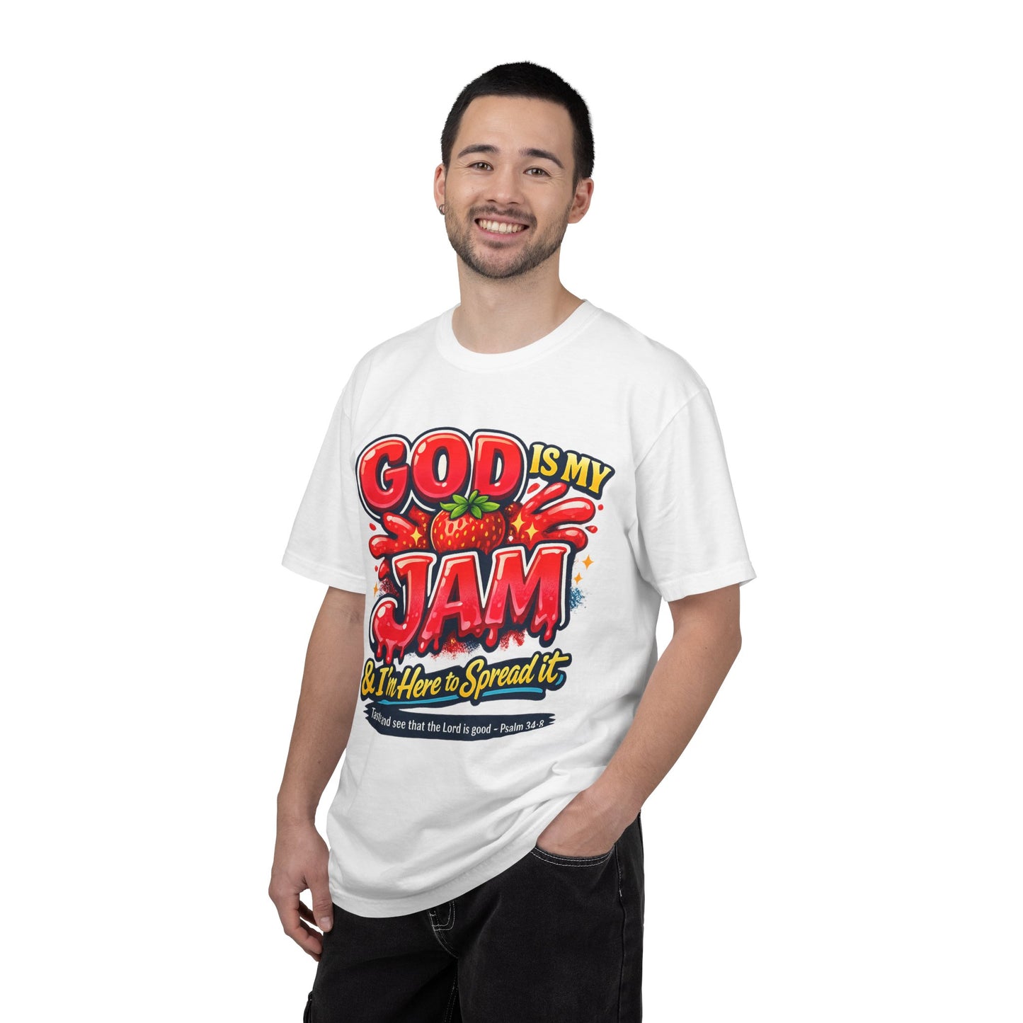 God Is My Jam T-Shirt — "God Is My Jam & I’m Here to Spread It" Christian Graphic Tee