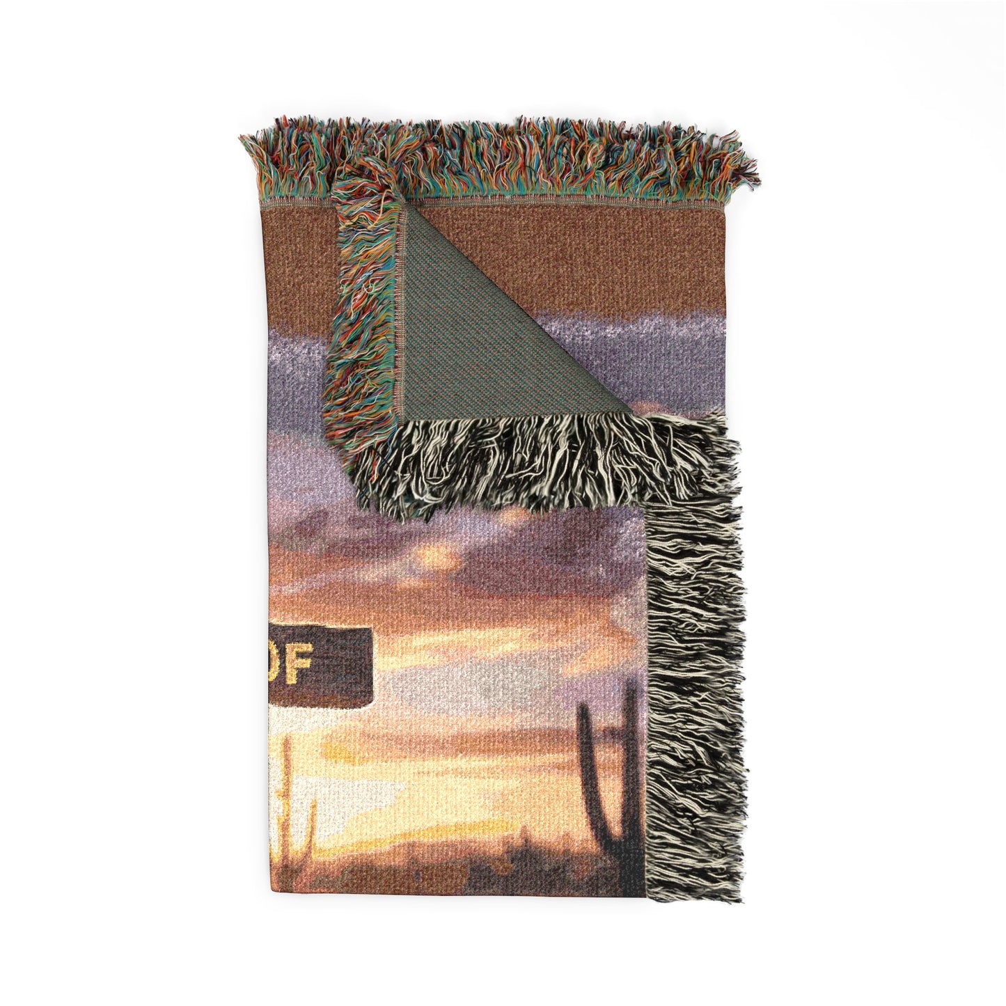 Christian Cross Woven Blanket – Inspirational Sunrise Faith Throw