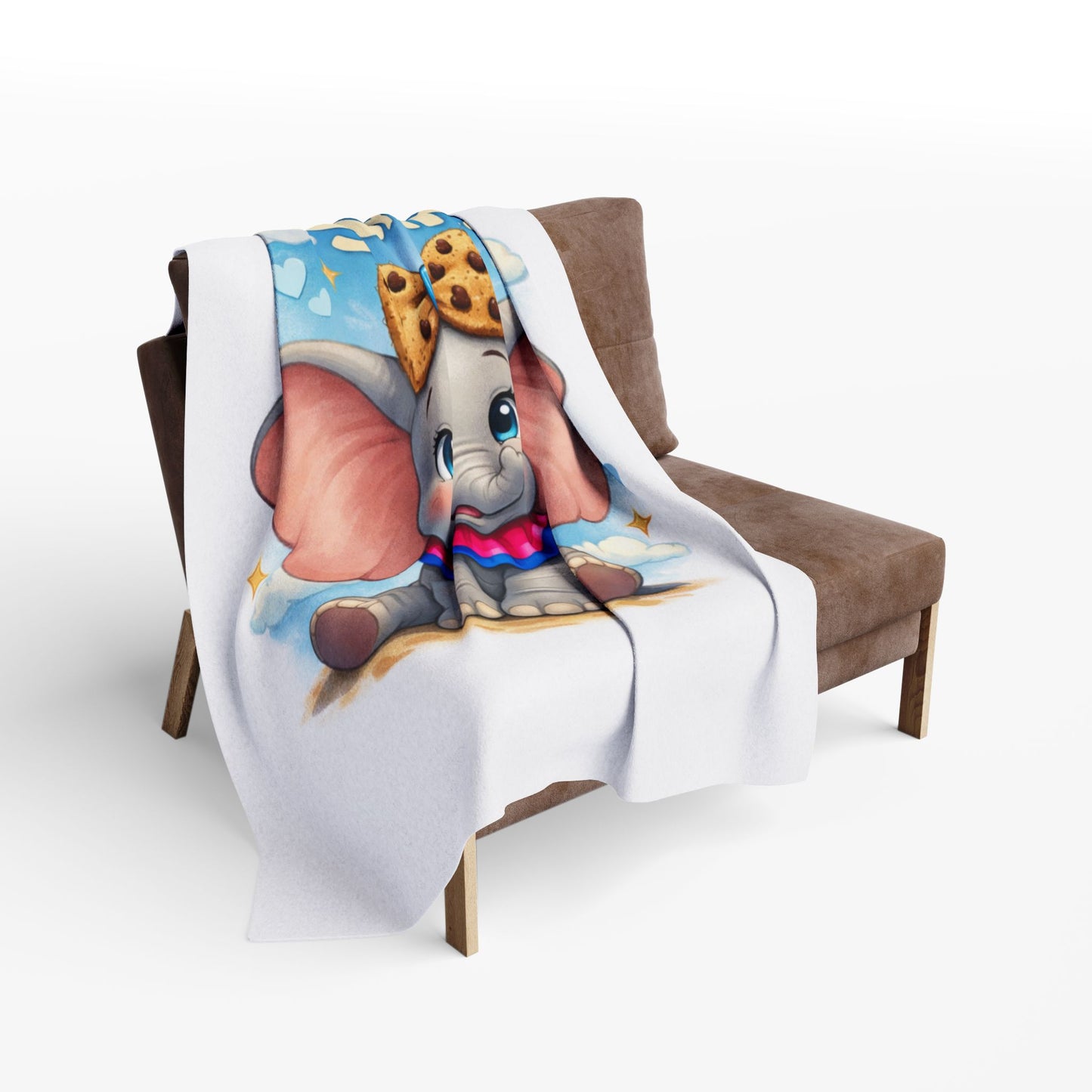 Motivational Lap Blanket - "Don't Just Fly, SOAR!" Cute Elephant Fleece Throw