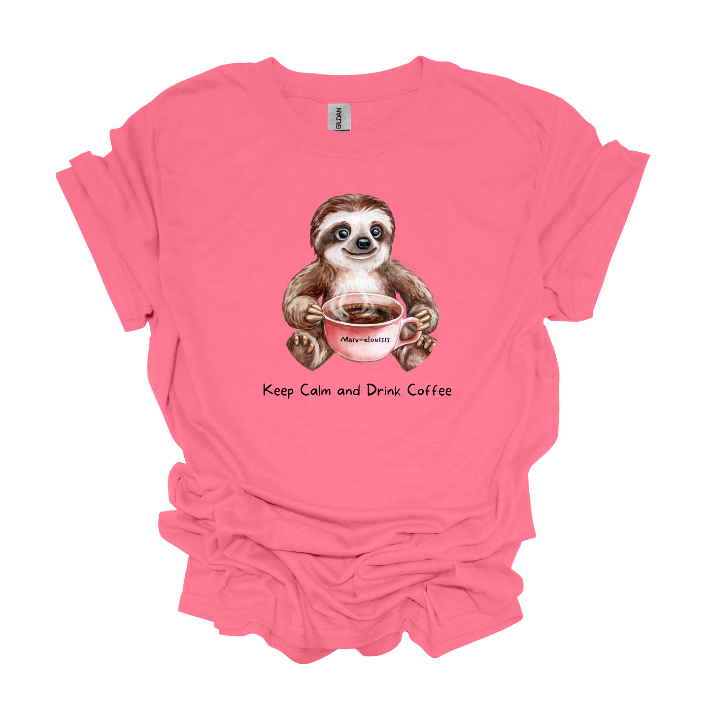 Gilden Mav-elousss Sloth and Cofee T-shirt