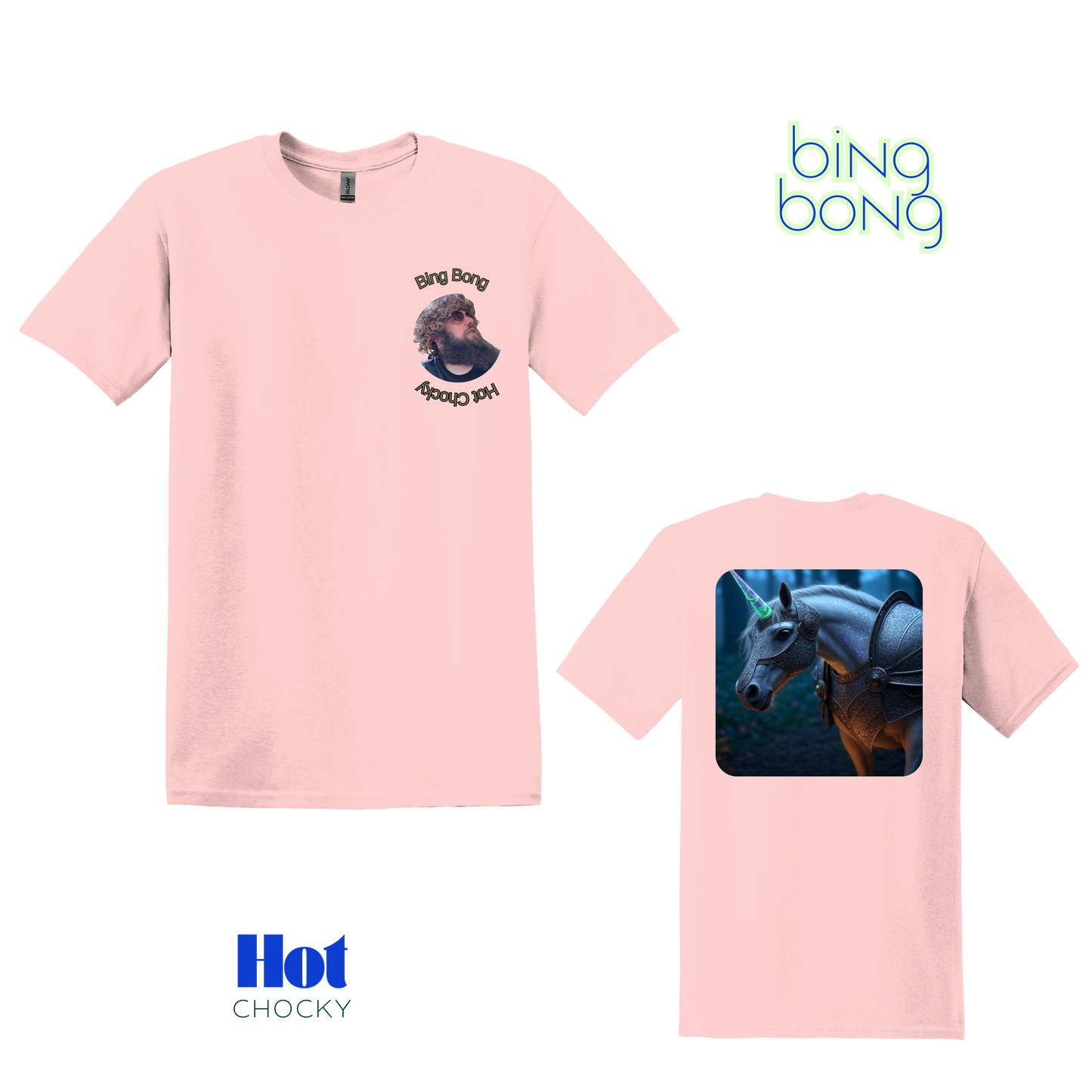 Couch Hopper Bing Bong Hot Chocky Pink Gilden Shirt