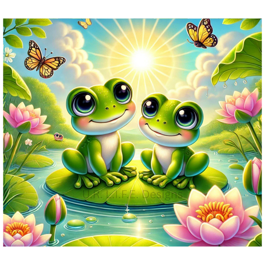 Cute Frogs 20oz Tumbler Summer Spring Nature