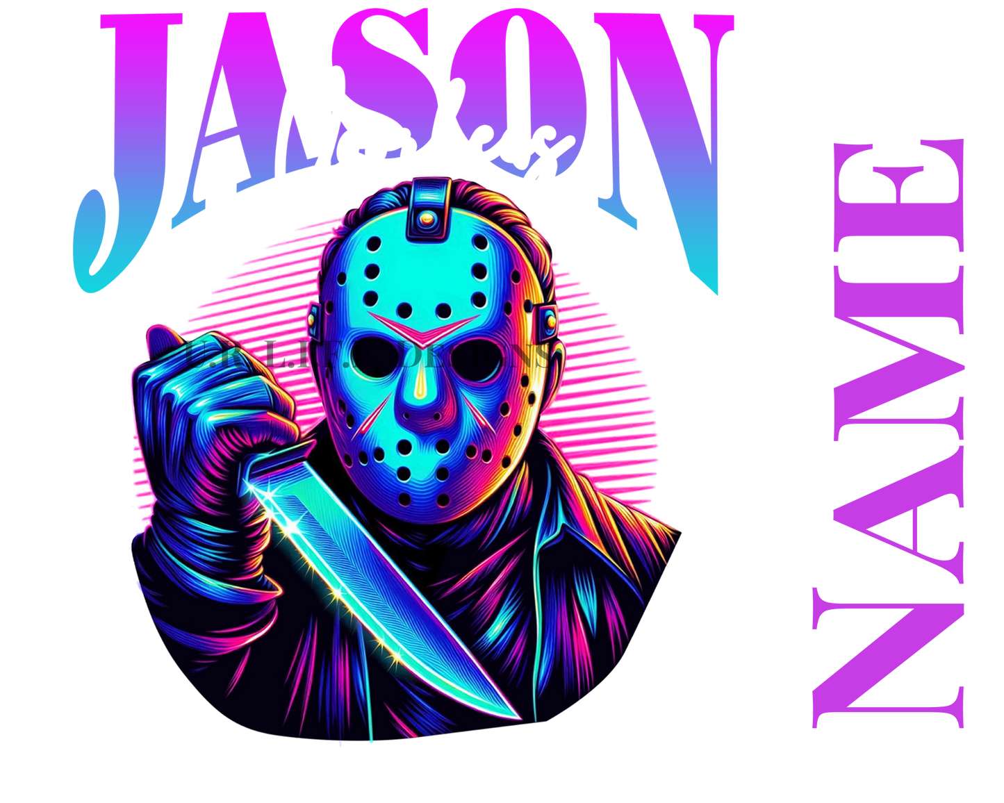 Penny Wise, Jason, Freddy, Chucky or Michael Custom Name 20oz Tumbler