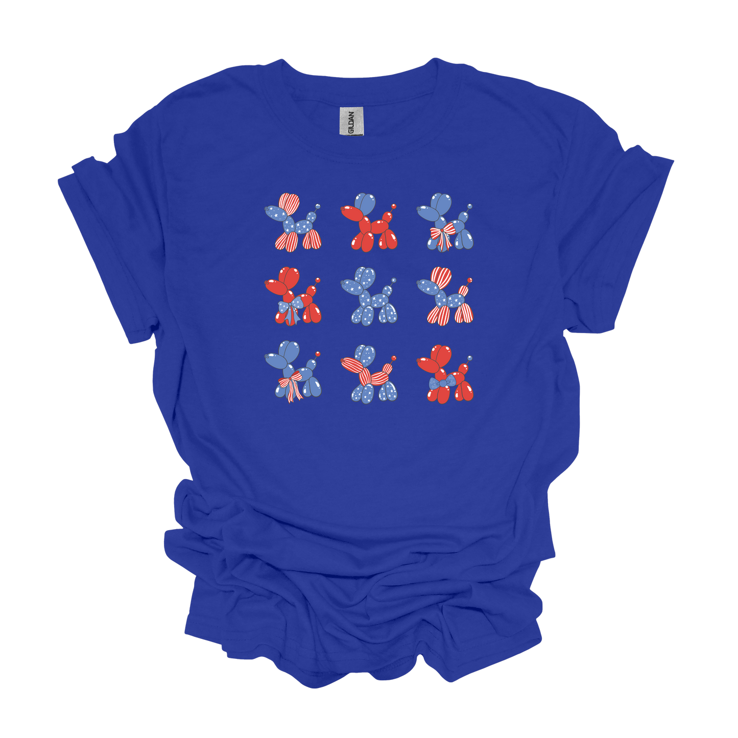 Gilden Ballon Dogs t-shirt 4th of July Memorial Day Veterans Day