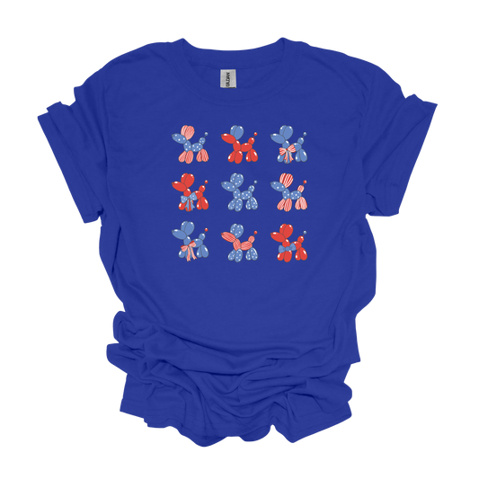 Gilden Ballon Dogs t-shirt 4th of July Memorial Day Veterans Day