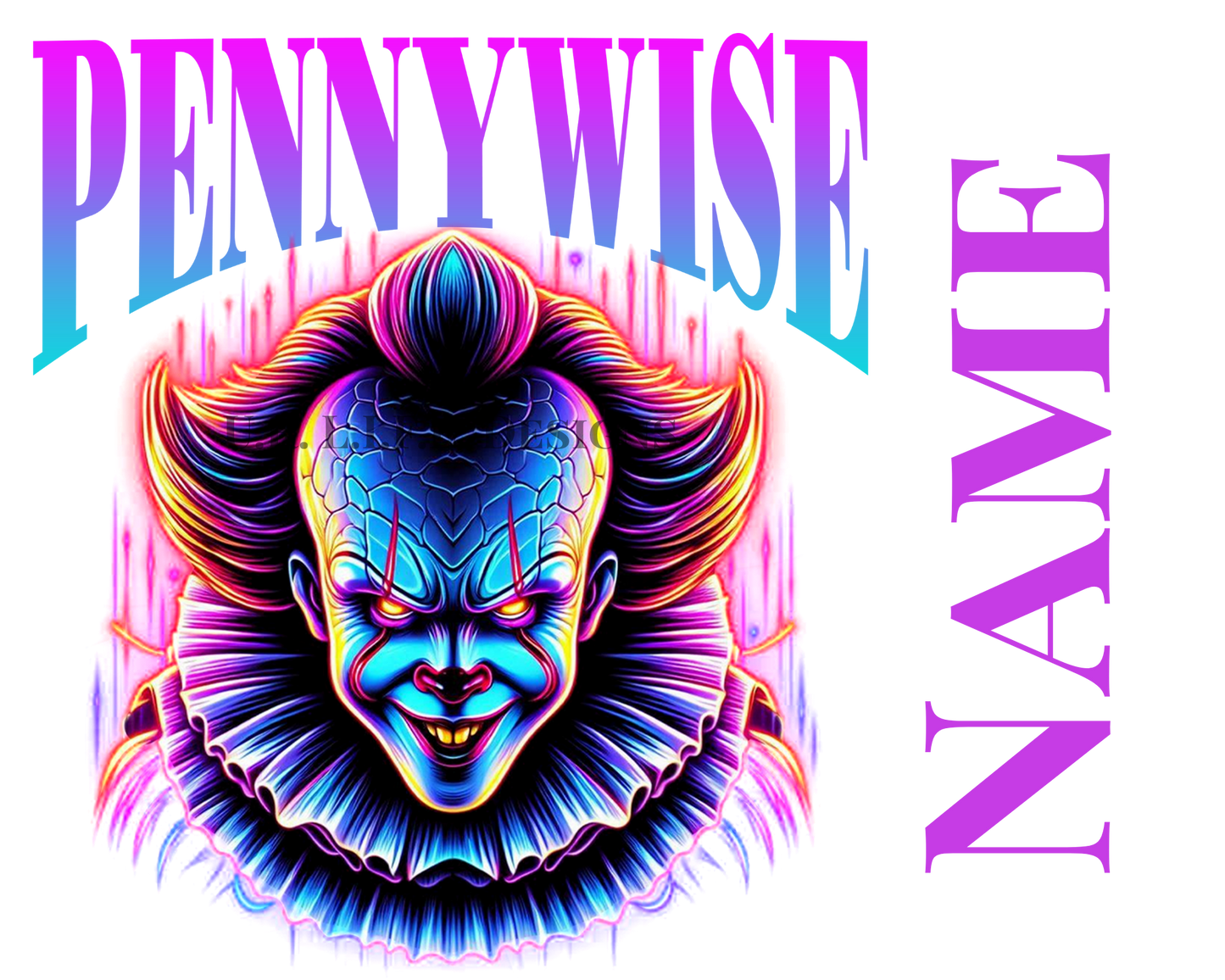 Penny Wise, Jason, Freddy, Chucky or Michael Custom Name 20oz Tumbler