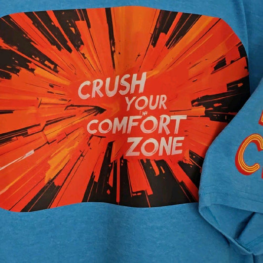 Gilden Big City T-shirt Crush your comfort Zone Sometimes you gotta roll the dice