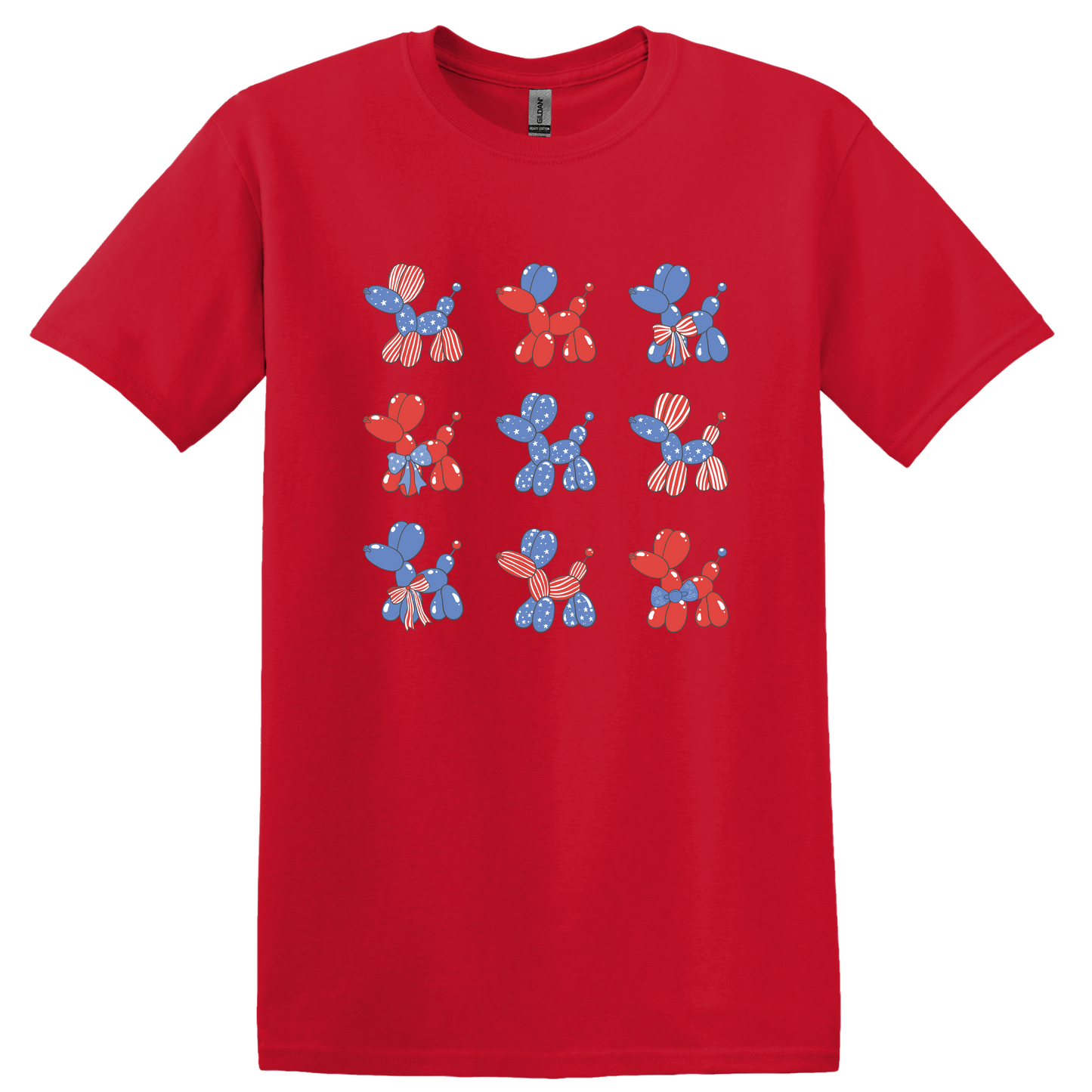 Gilden Ballon Dogs t-shirt 4th of July Memorial Day Veterans Day