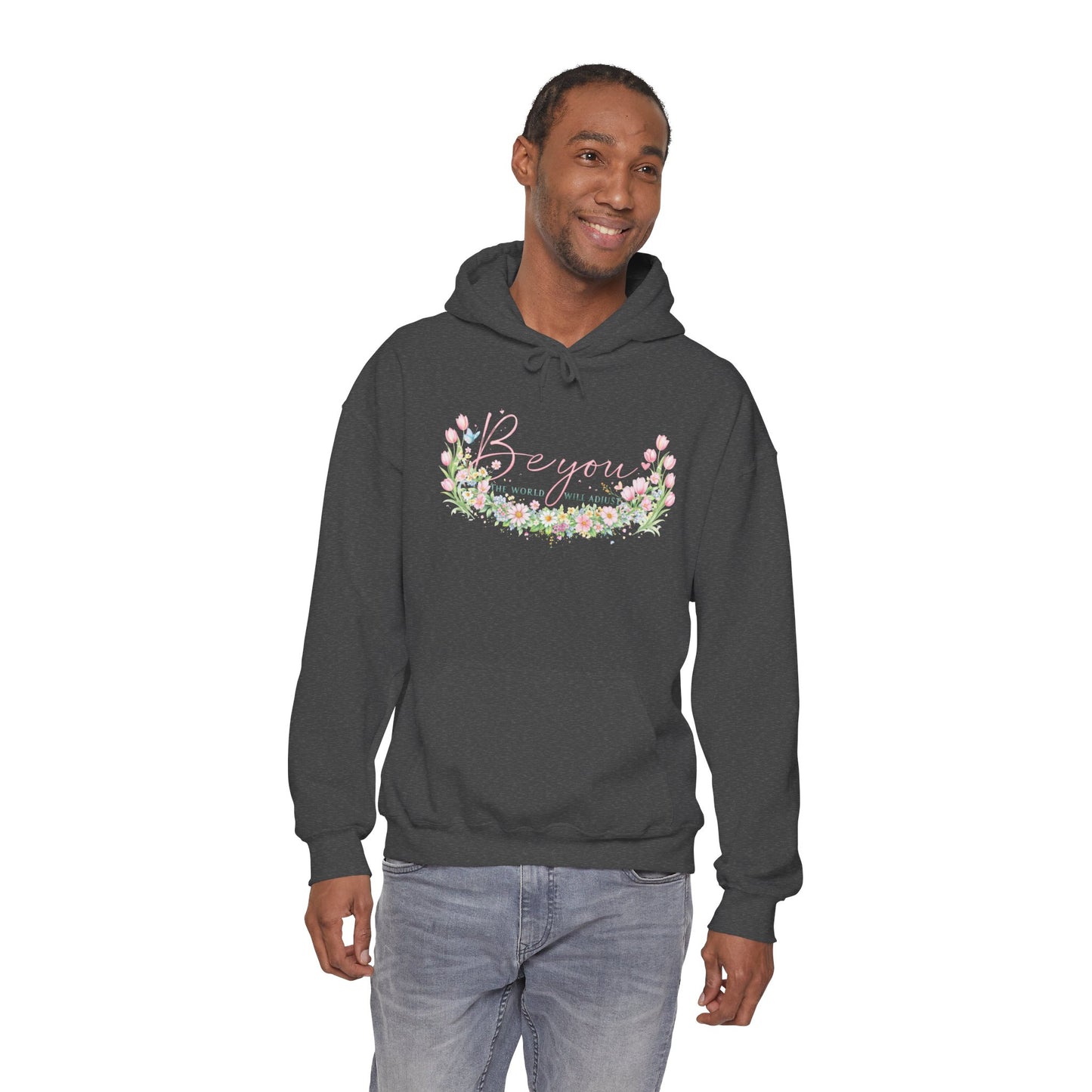 Bougainvillea Floral Hoodie — Pastel Garden Comfort Sweatshirt
