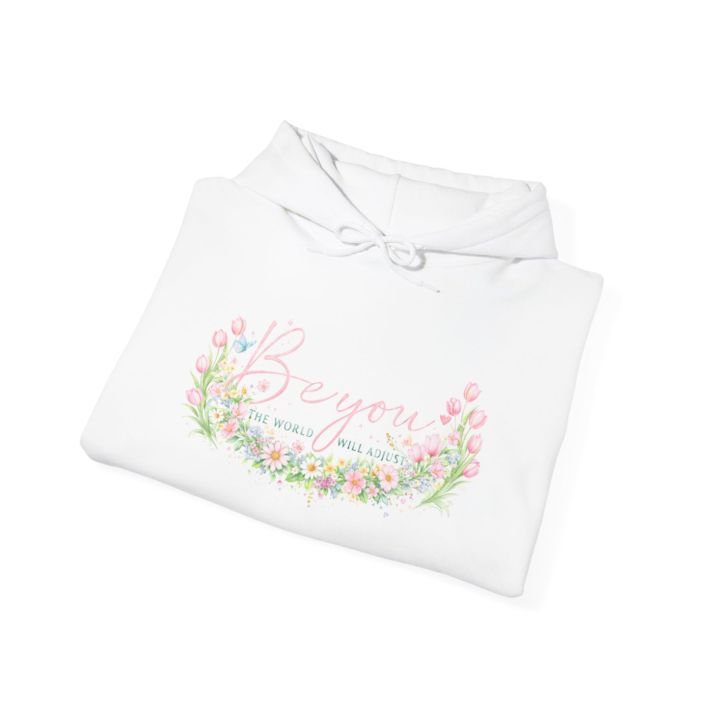 Bougainvillea Floral Hoodie — Pastel Garden Comfort Sweatshirt