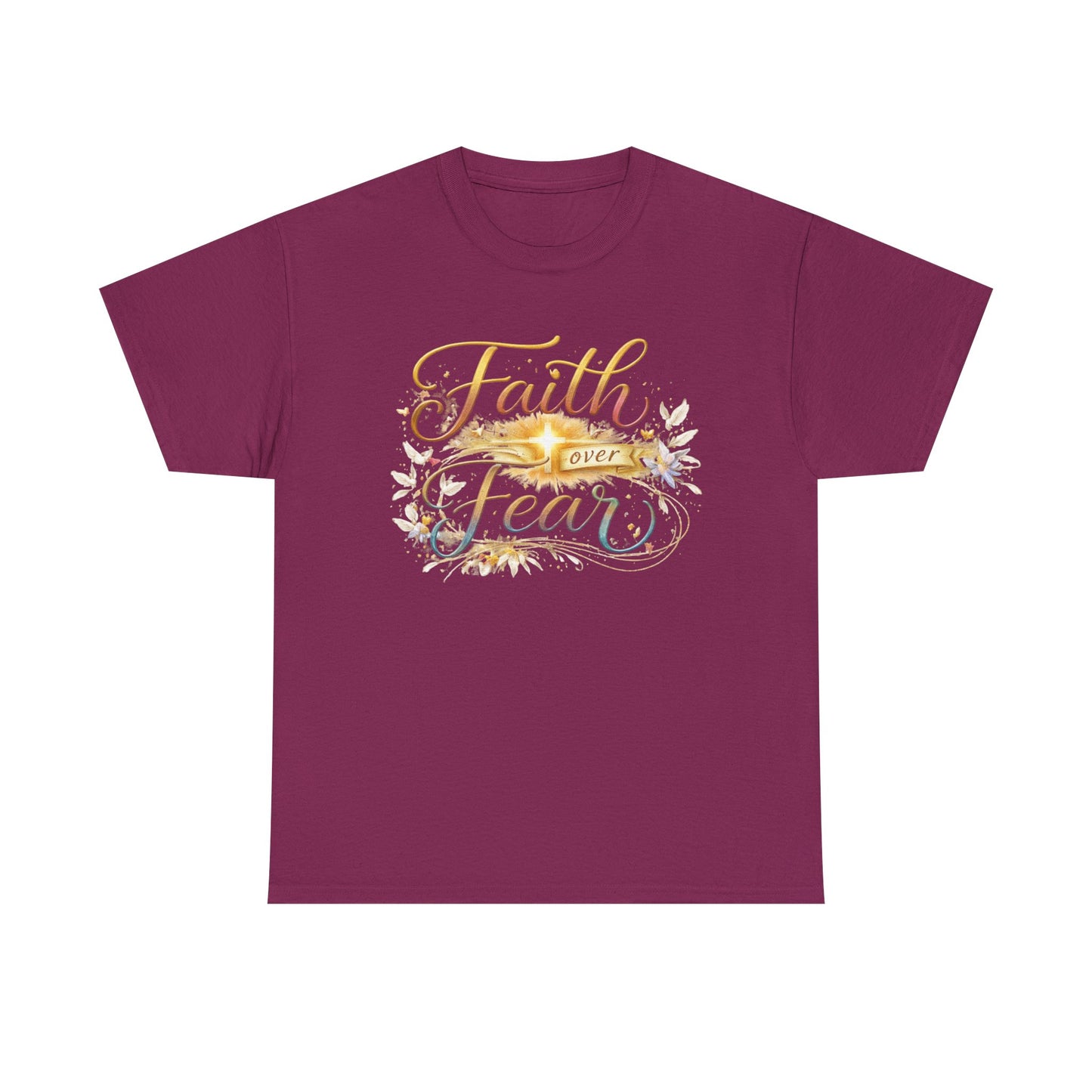 Faith Over Fear T-Shirt — Inspirational Christian Graphic Tee