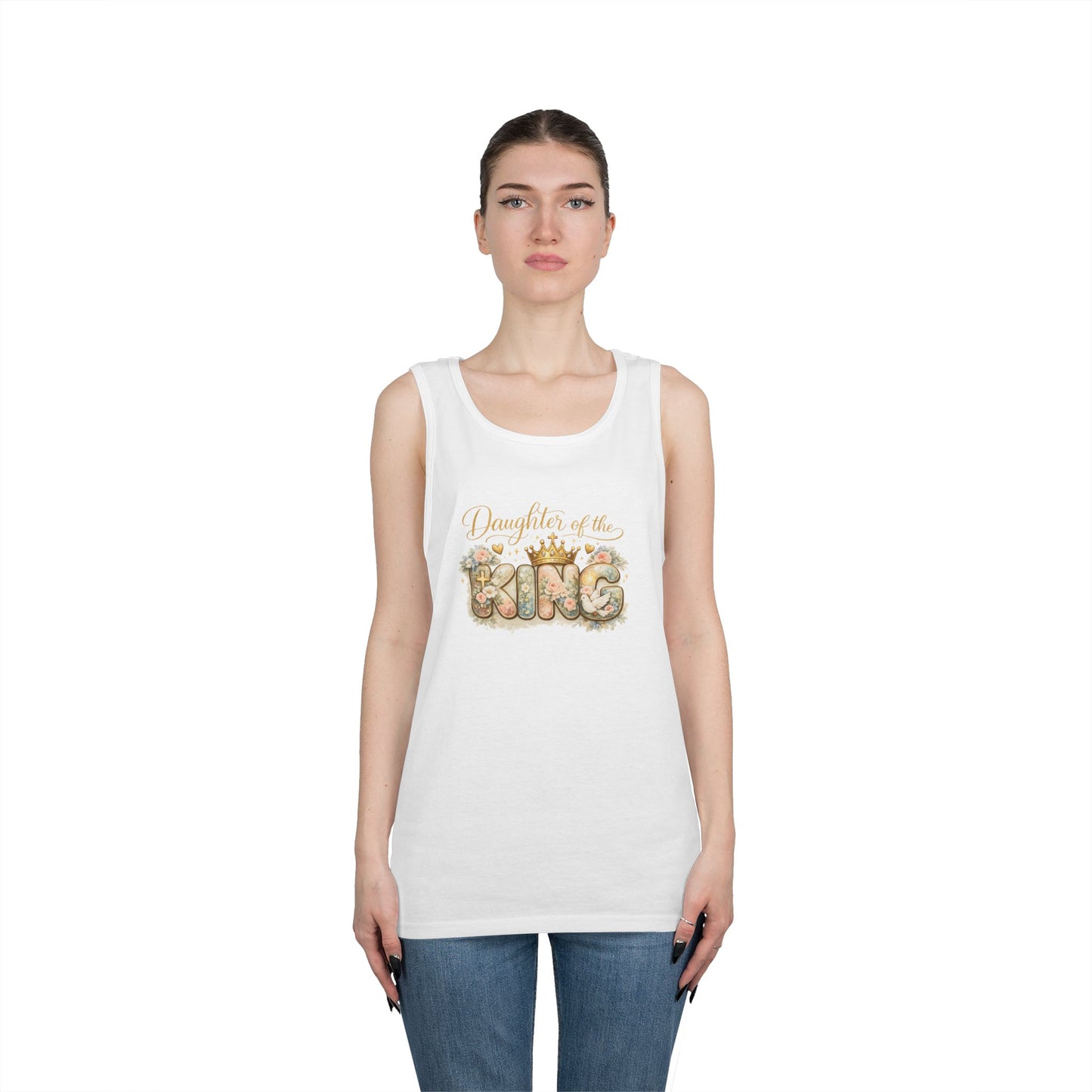 Daughter of the King Floral Tank Top