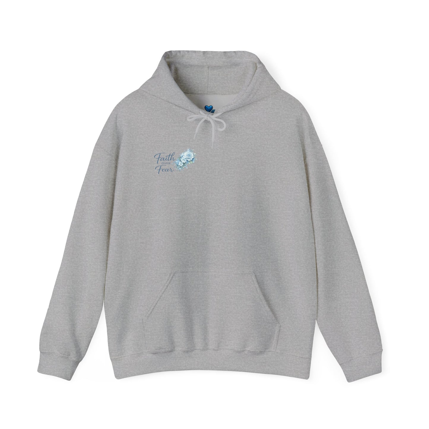 Faith Over Fear Hoodie — Floral Cross Christian Sweatshirt