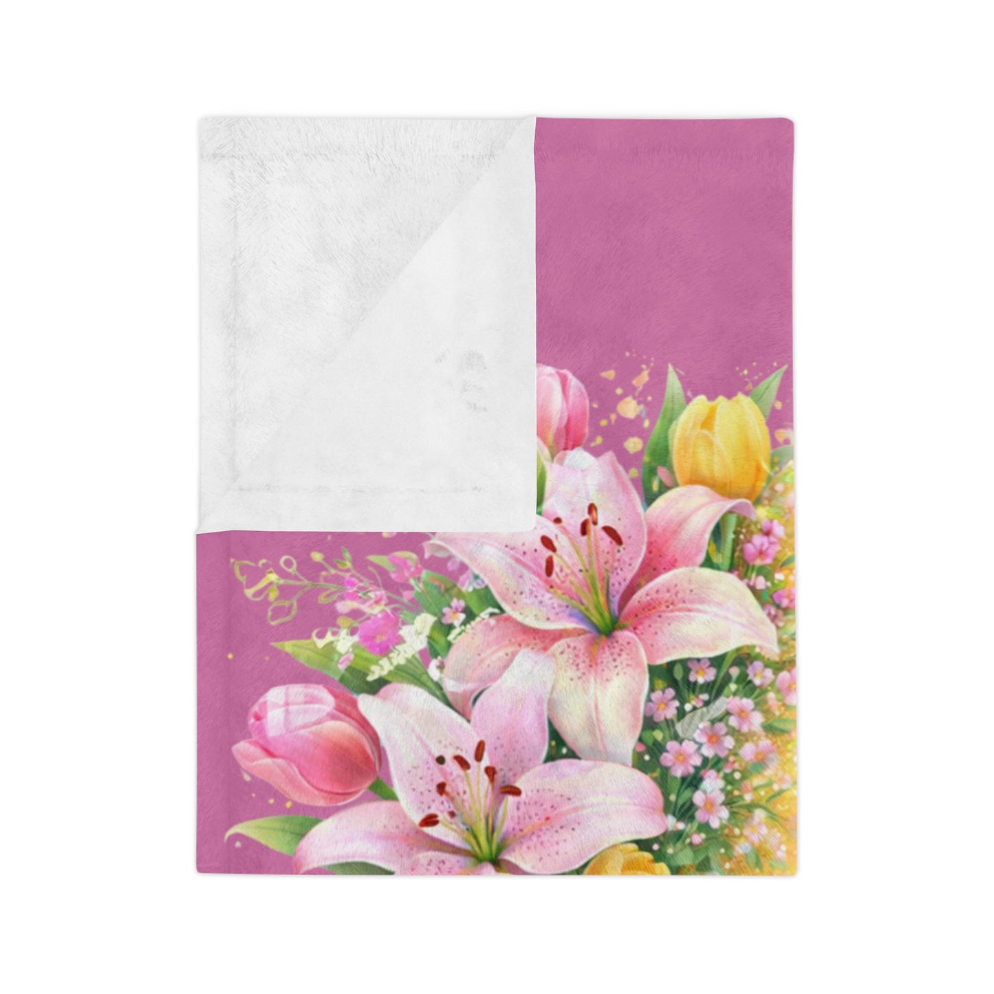 Inspirational Floral Blanket — "When You Can’t Find the Sunshine, Be the Sunshine" Velveteen Throw