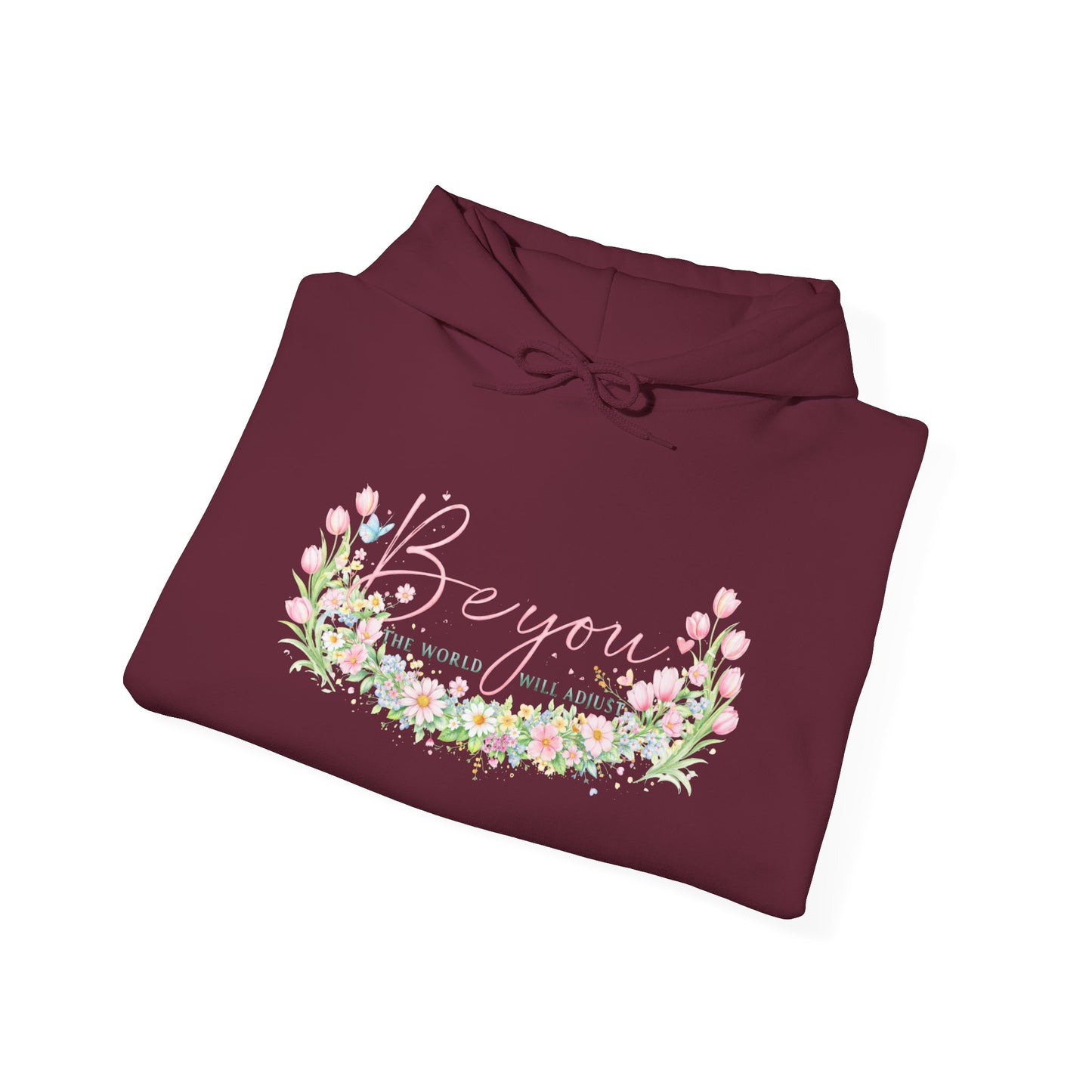 Bougainvillea Floral Hoodie — Pastel Garden Comfort Sweatshirt