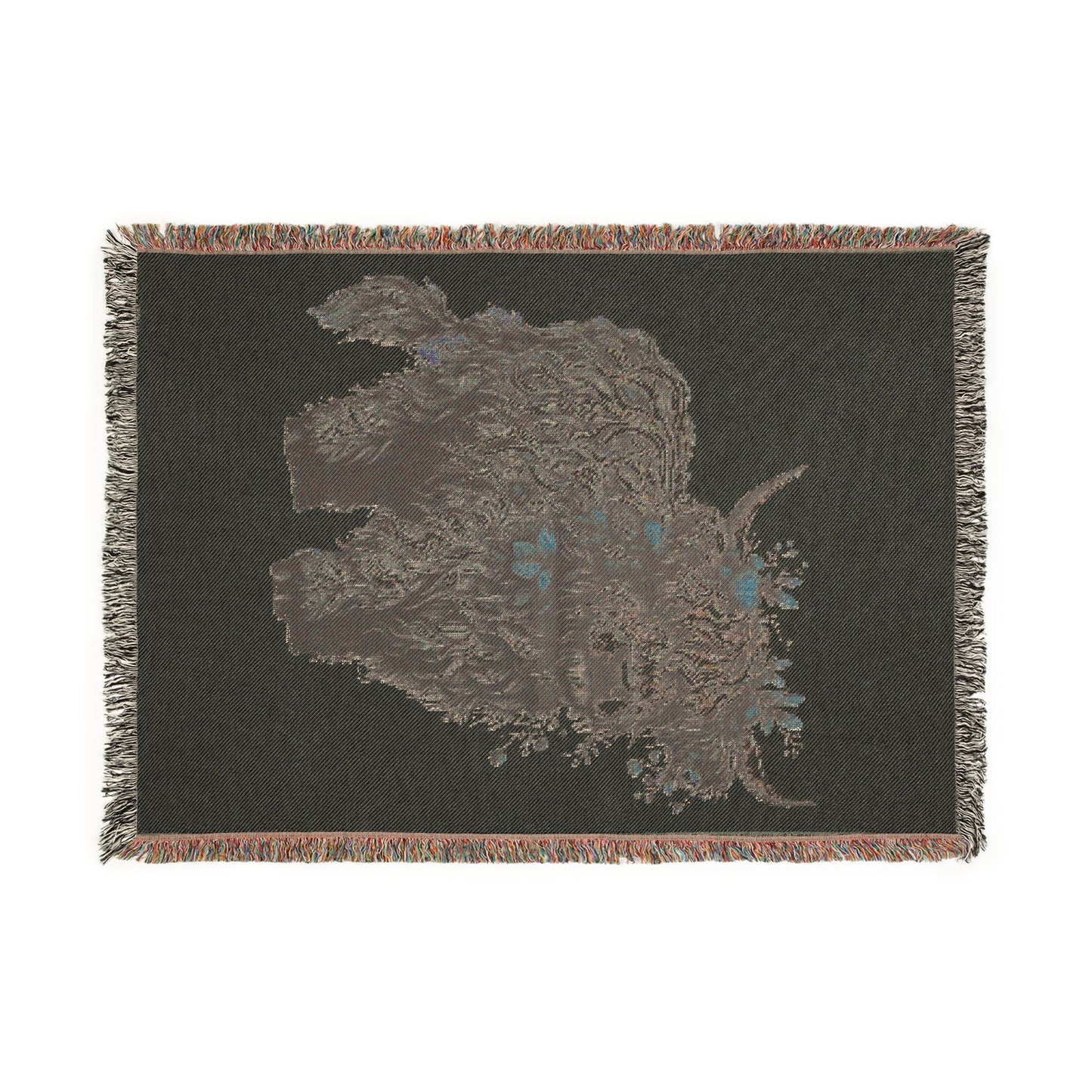 Highland Cow Woven Throw Blanket — Rustic Farmhouse Cozy Home Decor