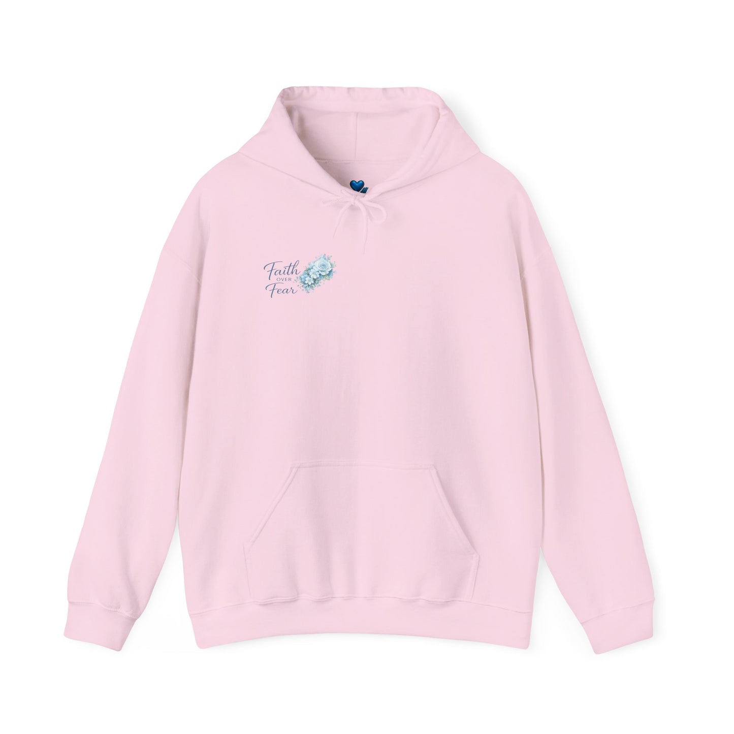 Faith Over Fear Hoodie — Floral Cross Christian Sweatshirt