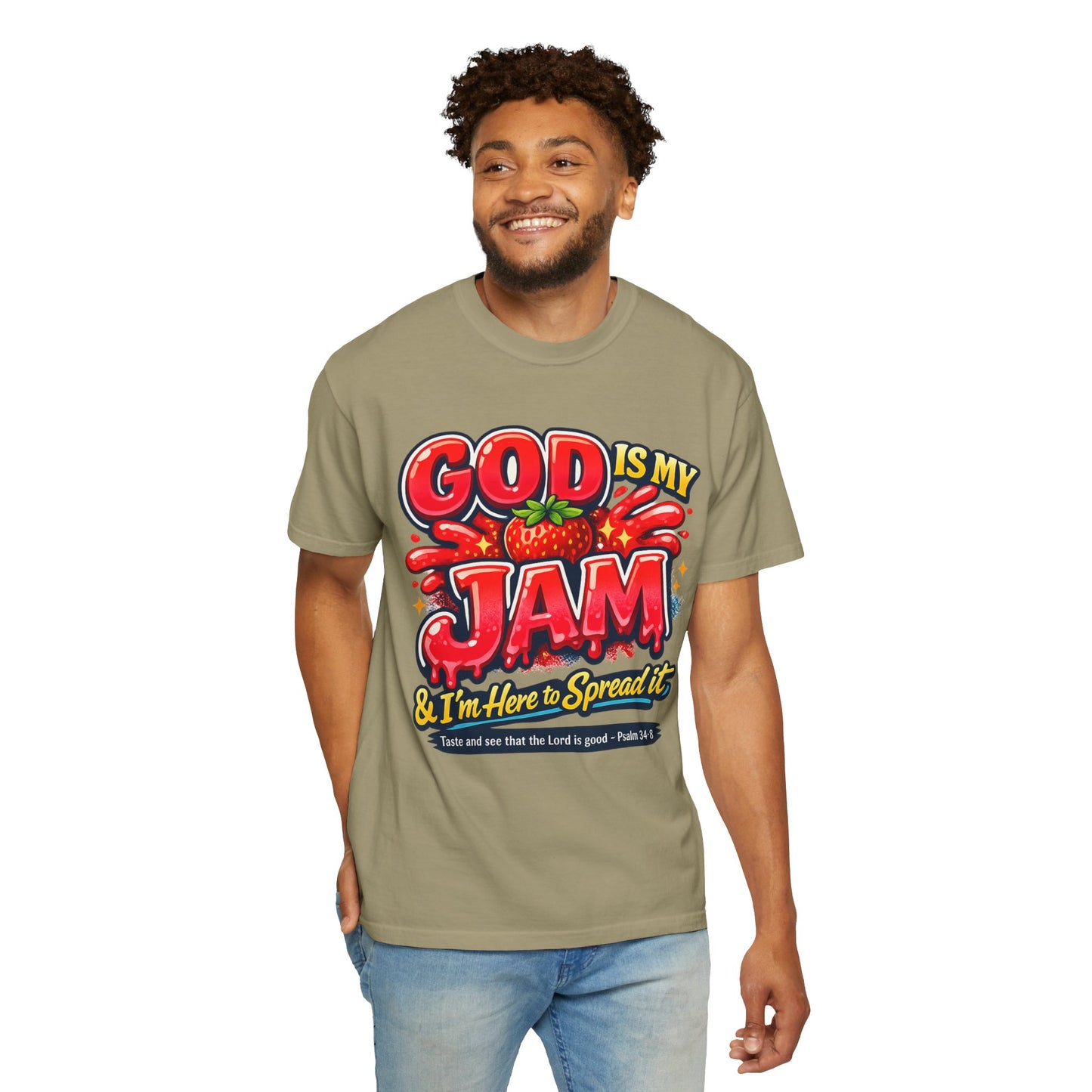 God Is My Jam T-Shirt — "God Is My Jam & I’m Here to Spread It" Christian Graphic Tee