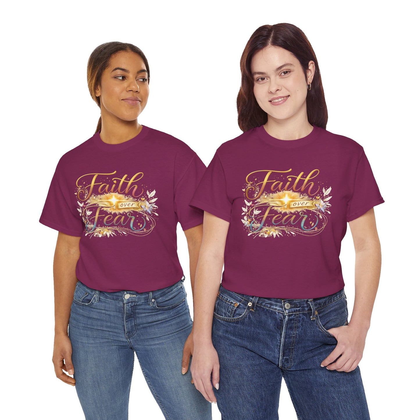 Faith Over Fear T-Shirt — Inspirational Christian Graphic Tee