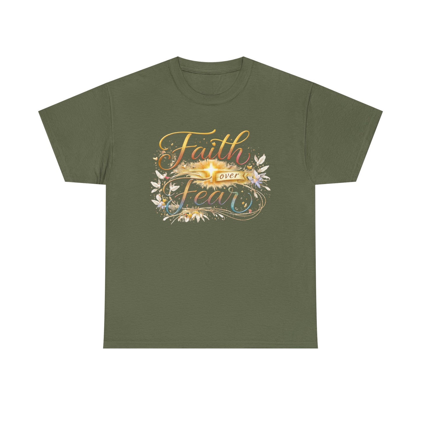 Faith Over Fear T-Shirt — Inspirational Christian Graphic Tee