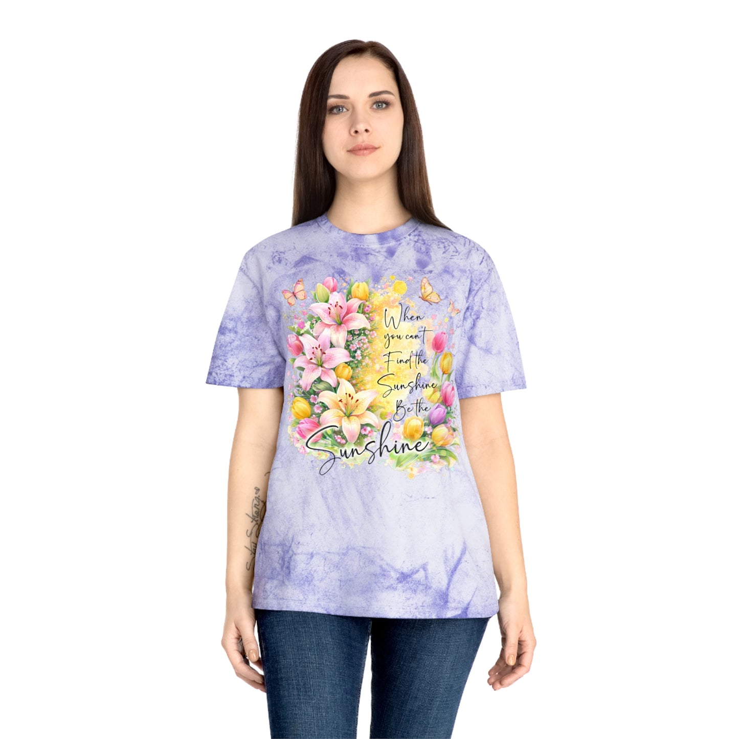 Sunshine Floral T-Shirt — "When you can’t find the sunshine, be the sunshine" Garden Tee