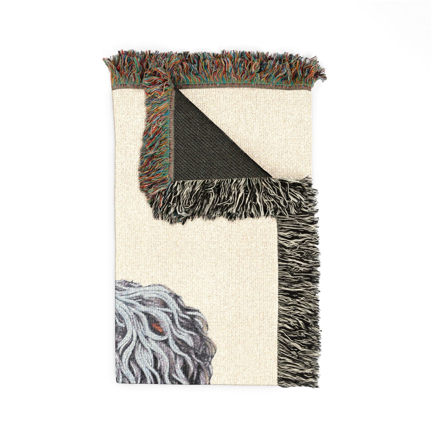 Highland Cow Woven Throw Blanket — Rustic Farmhouse Cozy Home Decor