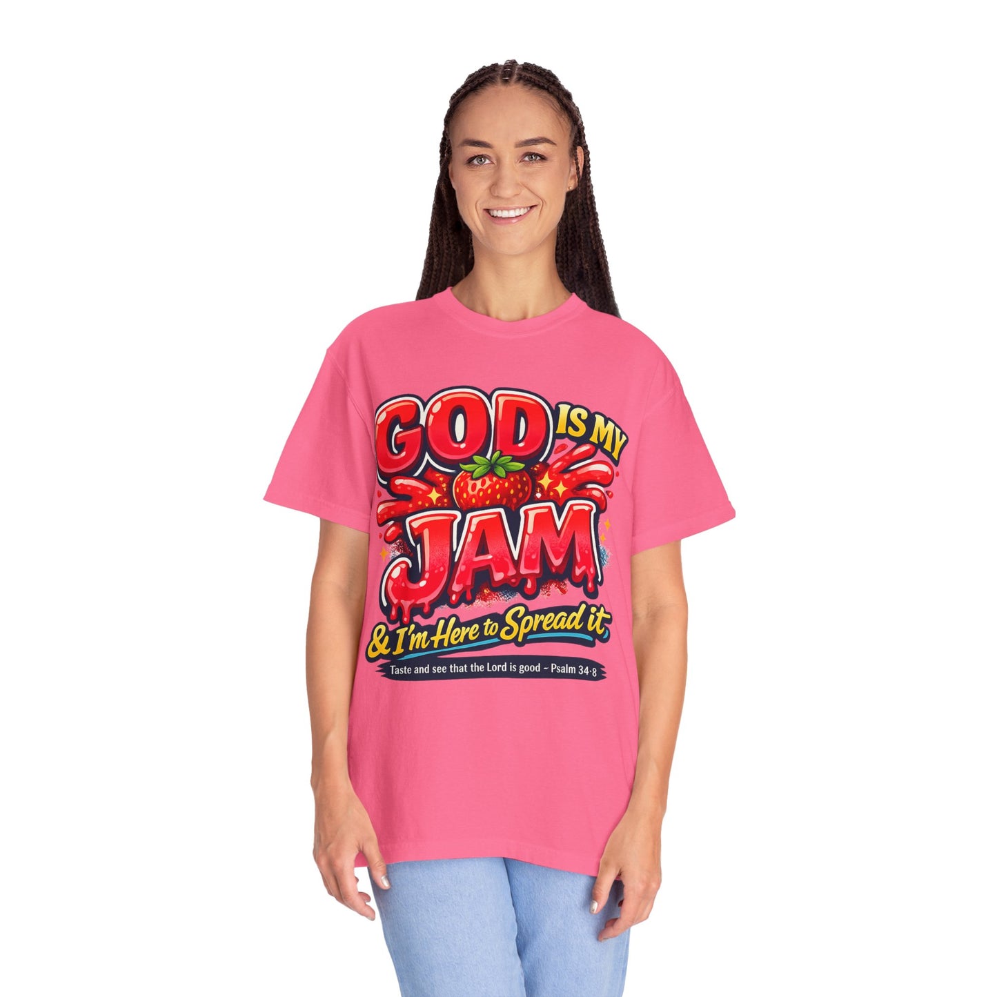 God Is My Jam T-Shirt — "God Is My Jam & I’m Here to Spread It" Christian Graphic Tee