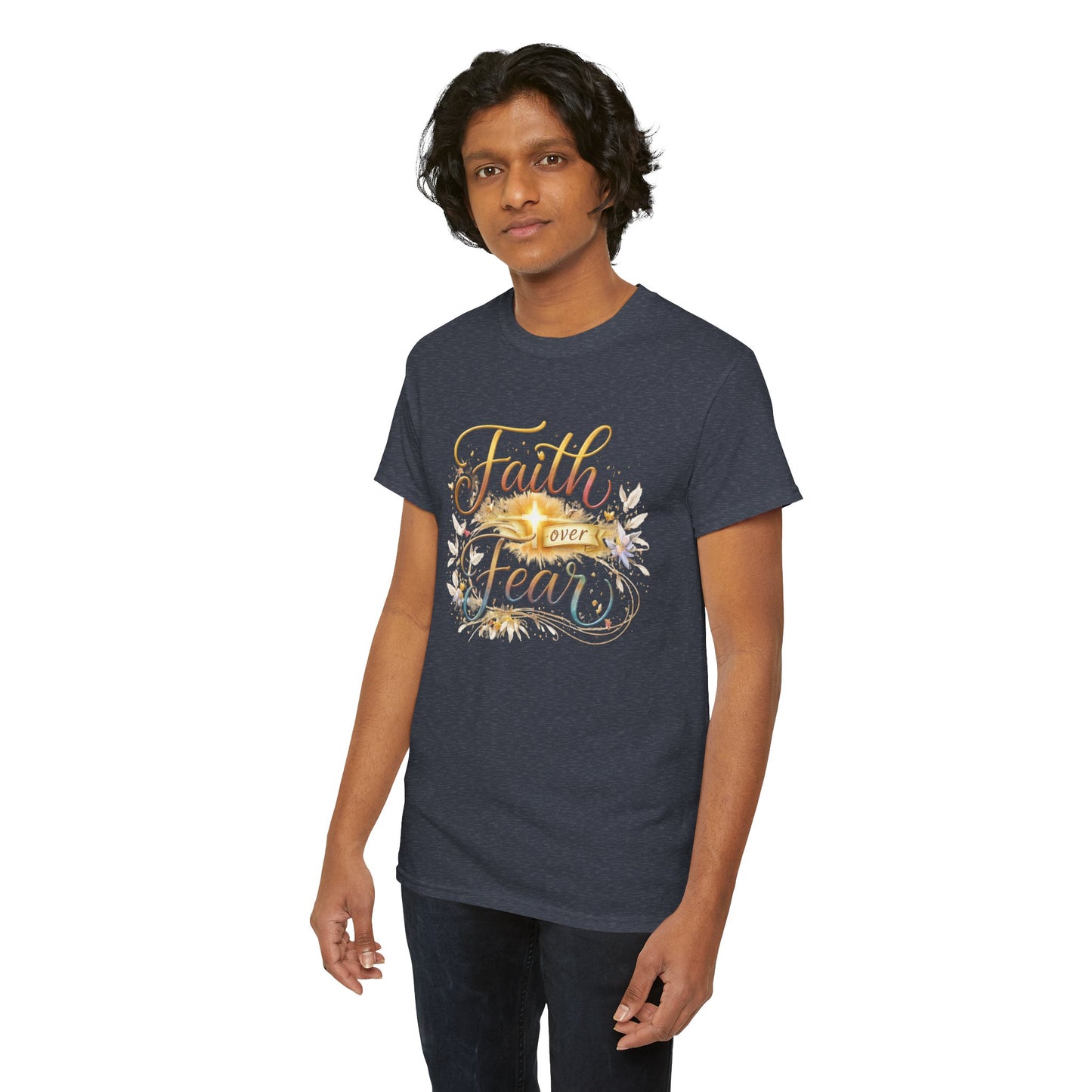 Faith Over Fear T-Shirt — Inspirational Christian Graphic Tee