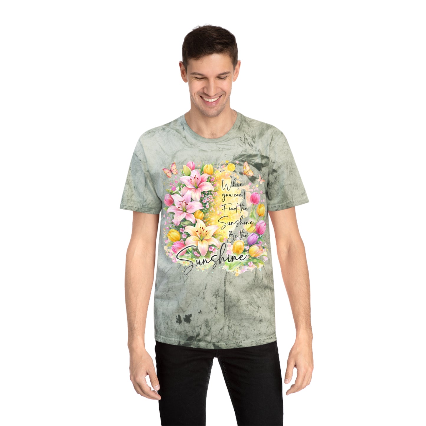 Sunshine Floral T-Shirt — "When you can’t find the sunshine, be the sunshine" Garden Tee
