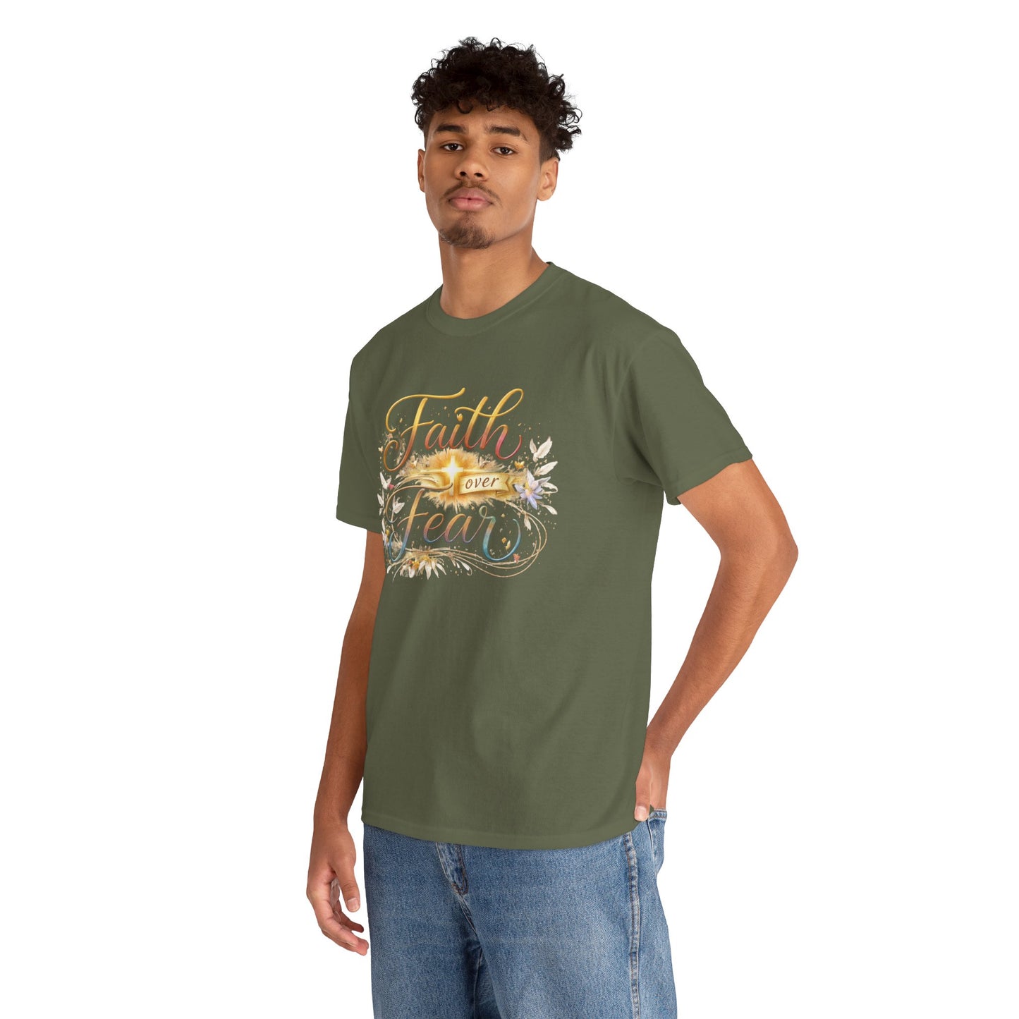Faith Over Fear T-Shirt — Inspirational Christian Graphic Tee