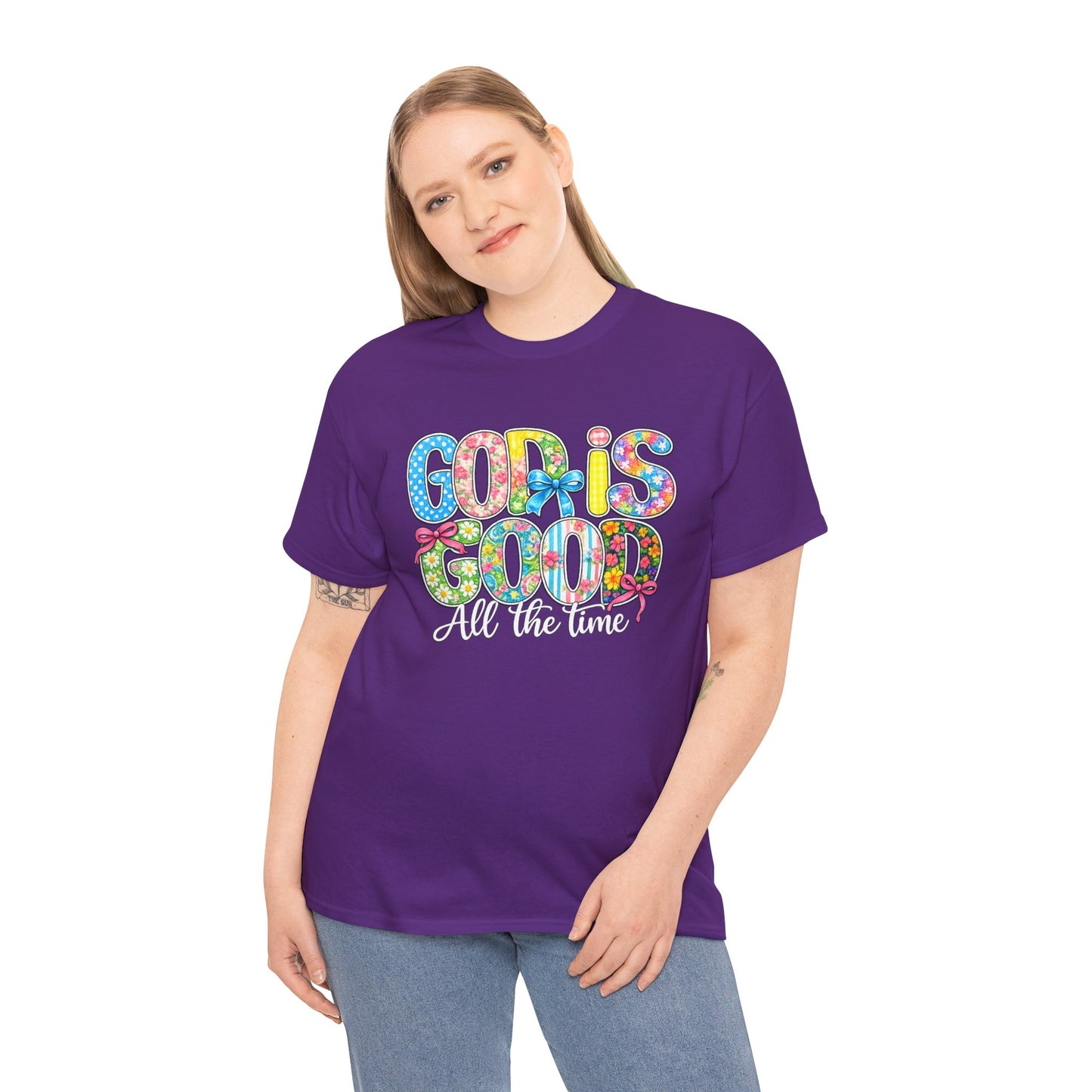 God Is Good All The Time T-Shirt — Colorful Faith Graphic Tee