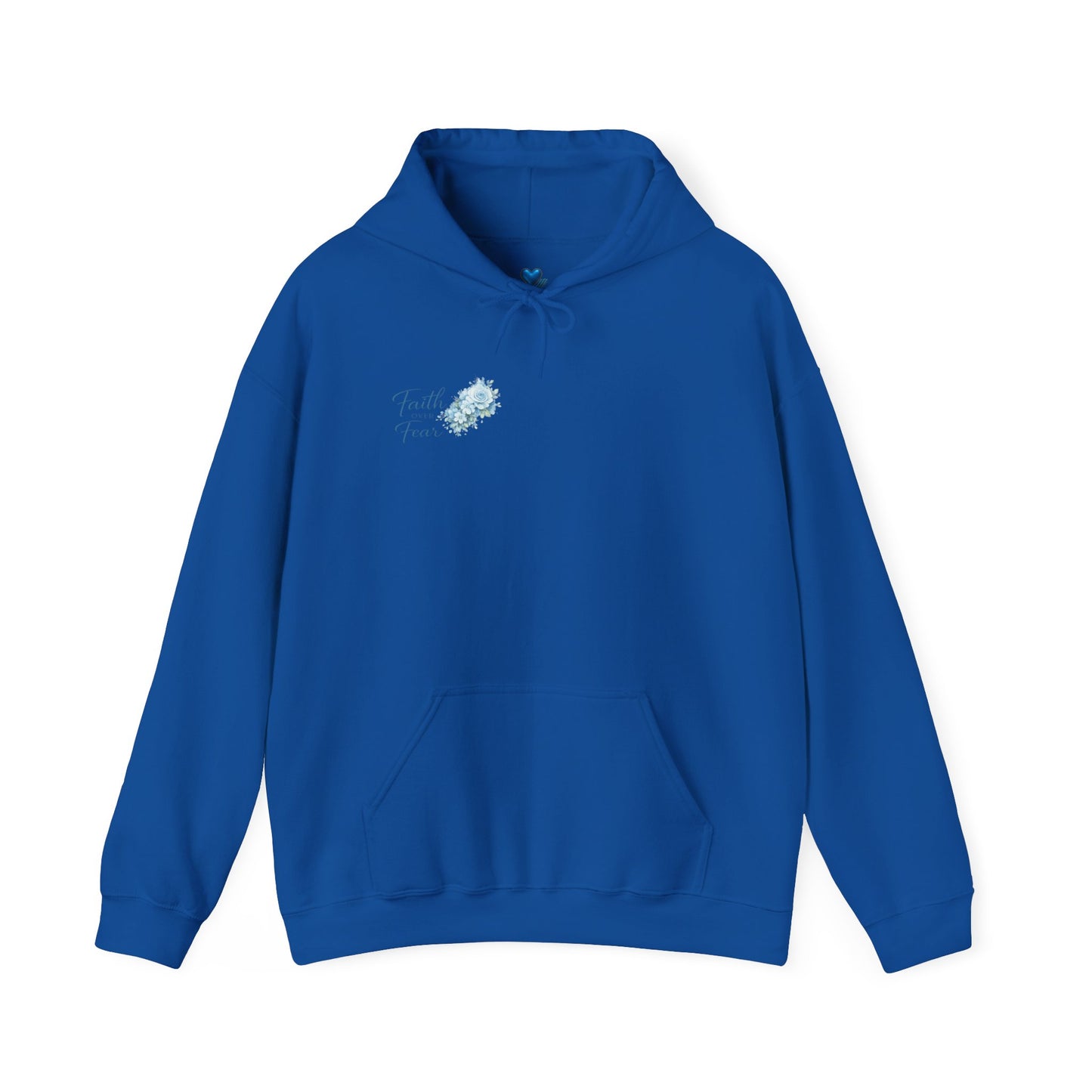 Faith Over Fear Hoodie — Floral Cross Christian Sweatshirt
