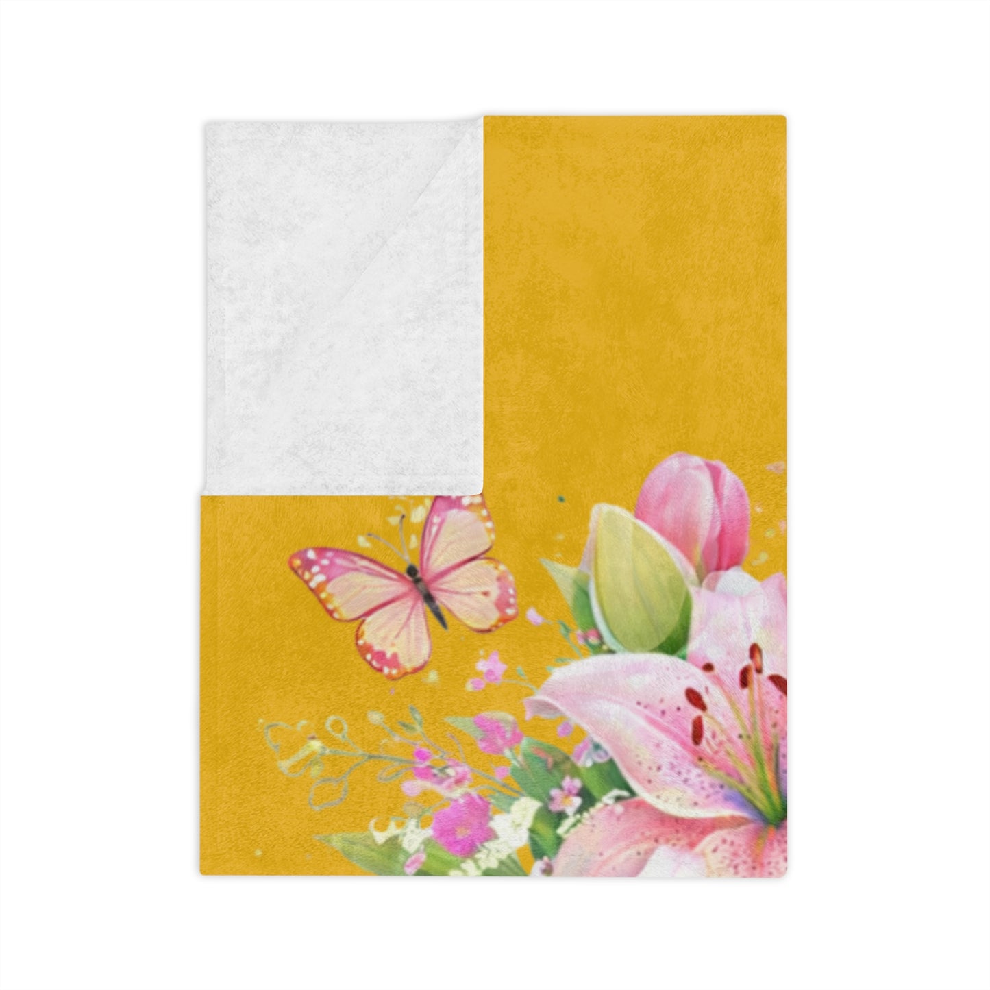 Velveteen Blanket — "When You Can't Find the Sunshine, Be the Sunshine" Floral Throw
