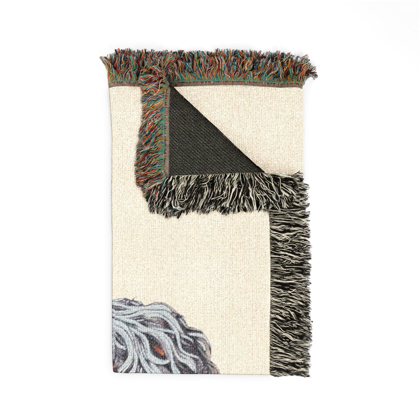 Highland Cow Woven Throw Blanket — Rustic Farmhouse Cozy Home Decor