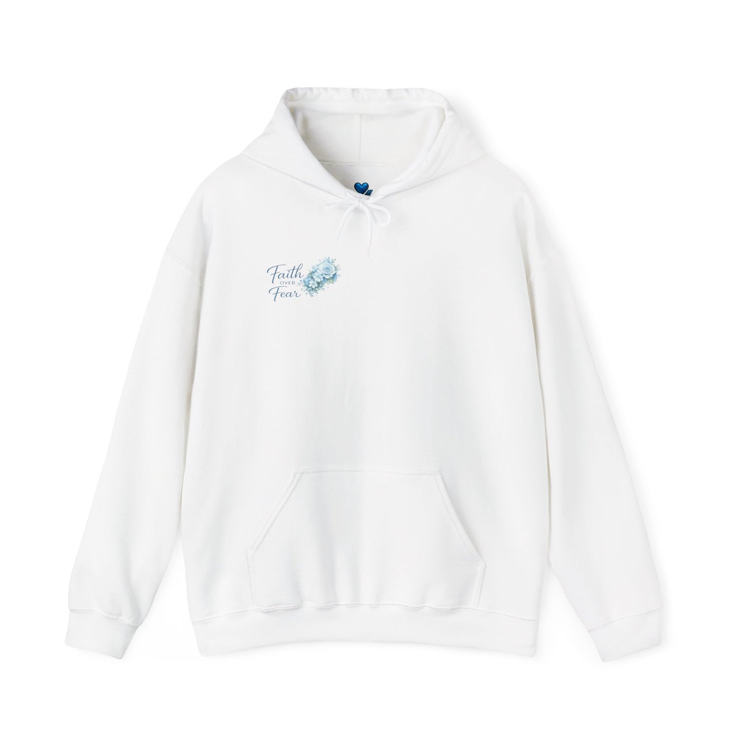 Faith Over Fear Hoodie — Floral Cross Christian Sweatshirt