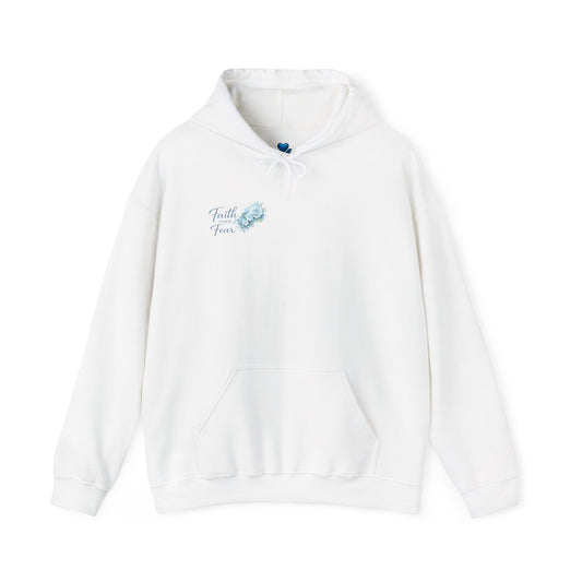 Faith Over Fear Hoodie — Floral Cross Christian Sweatshirt