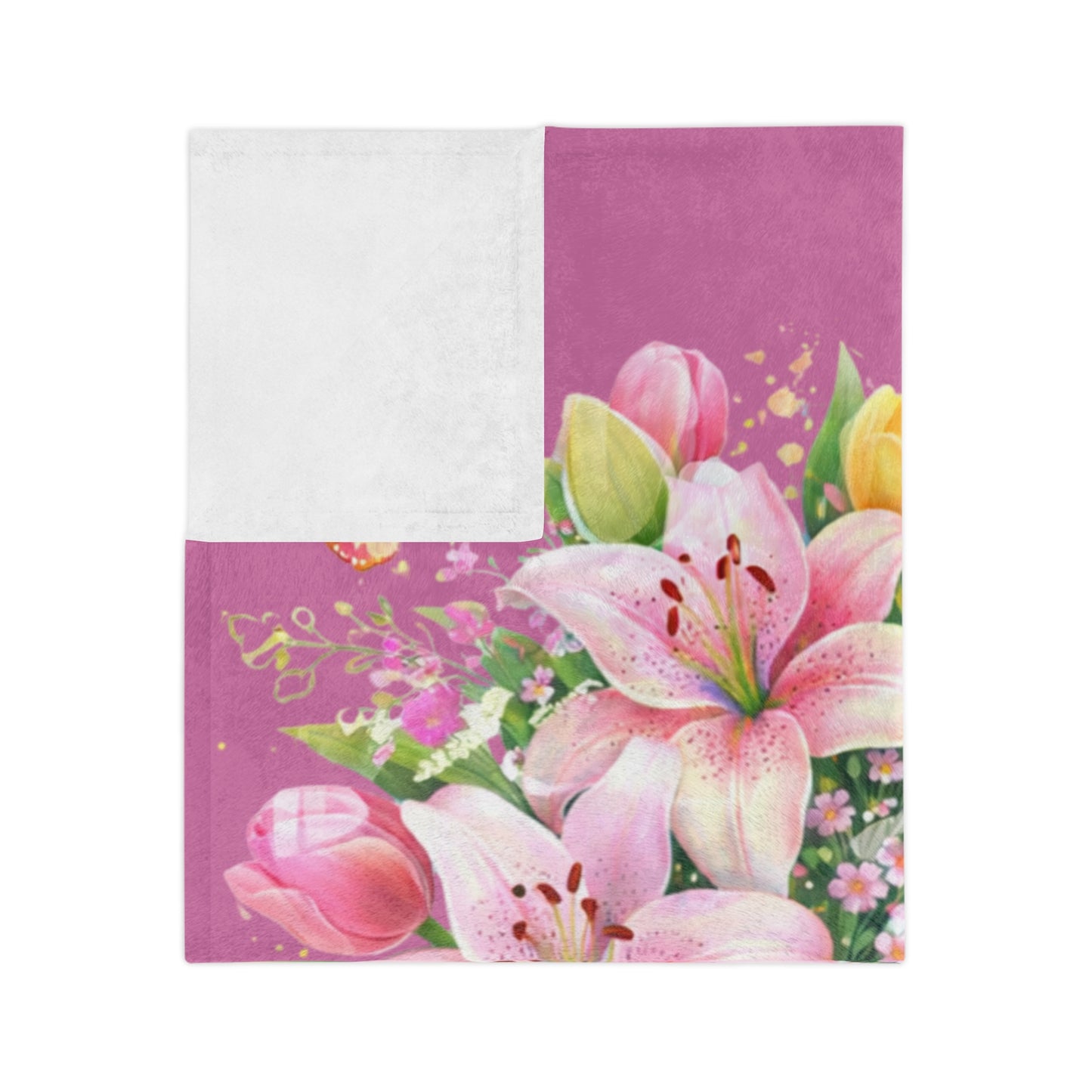 Inspirational Floral Blanket — "When You Can’t Find the Sunshine, Be the Sunshine" Velveteen Throw