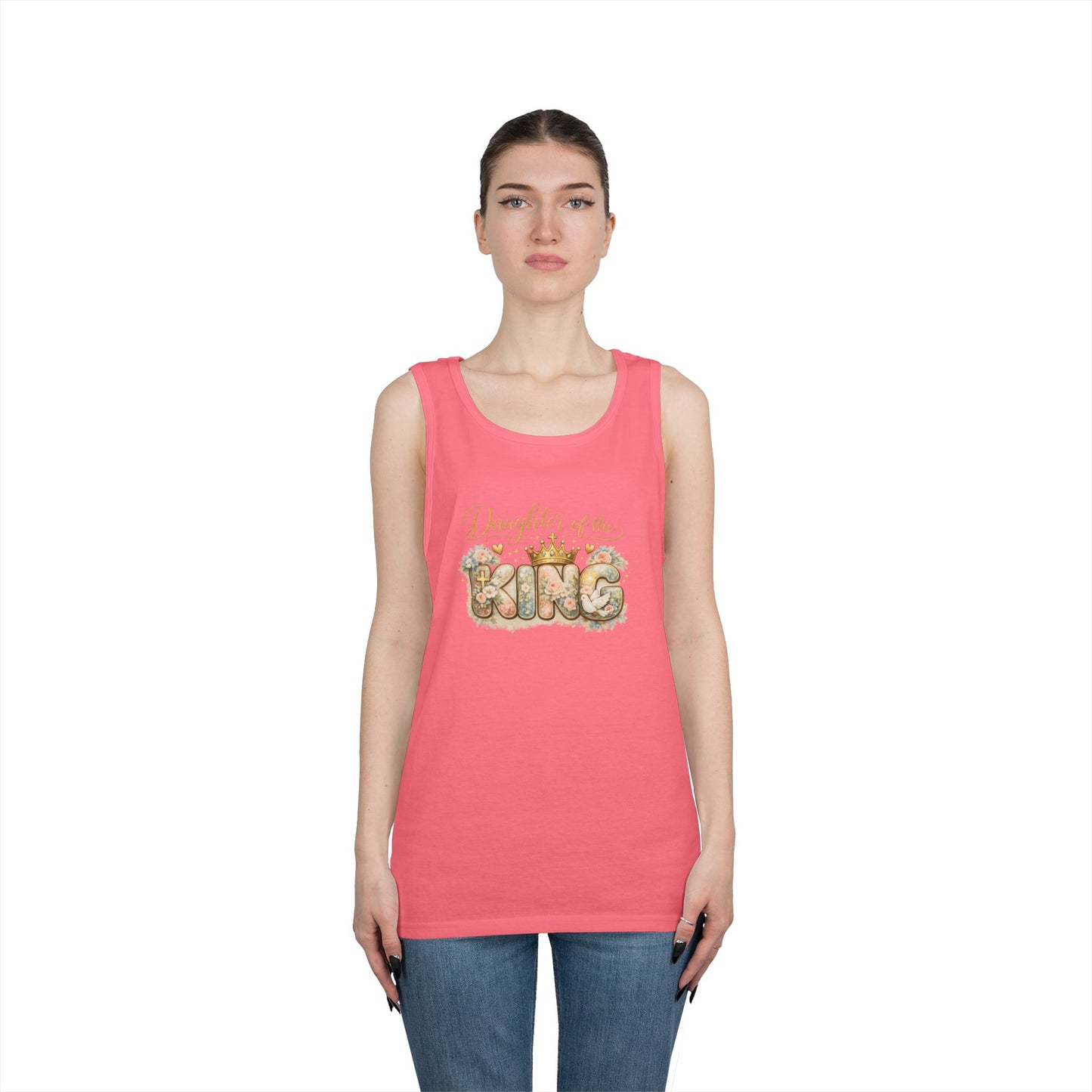 Daughter of the King Floral Tank Top
