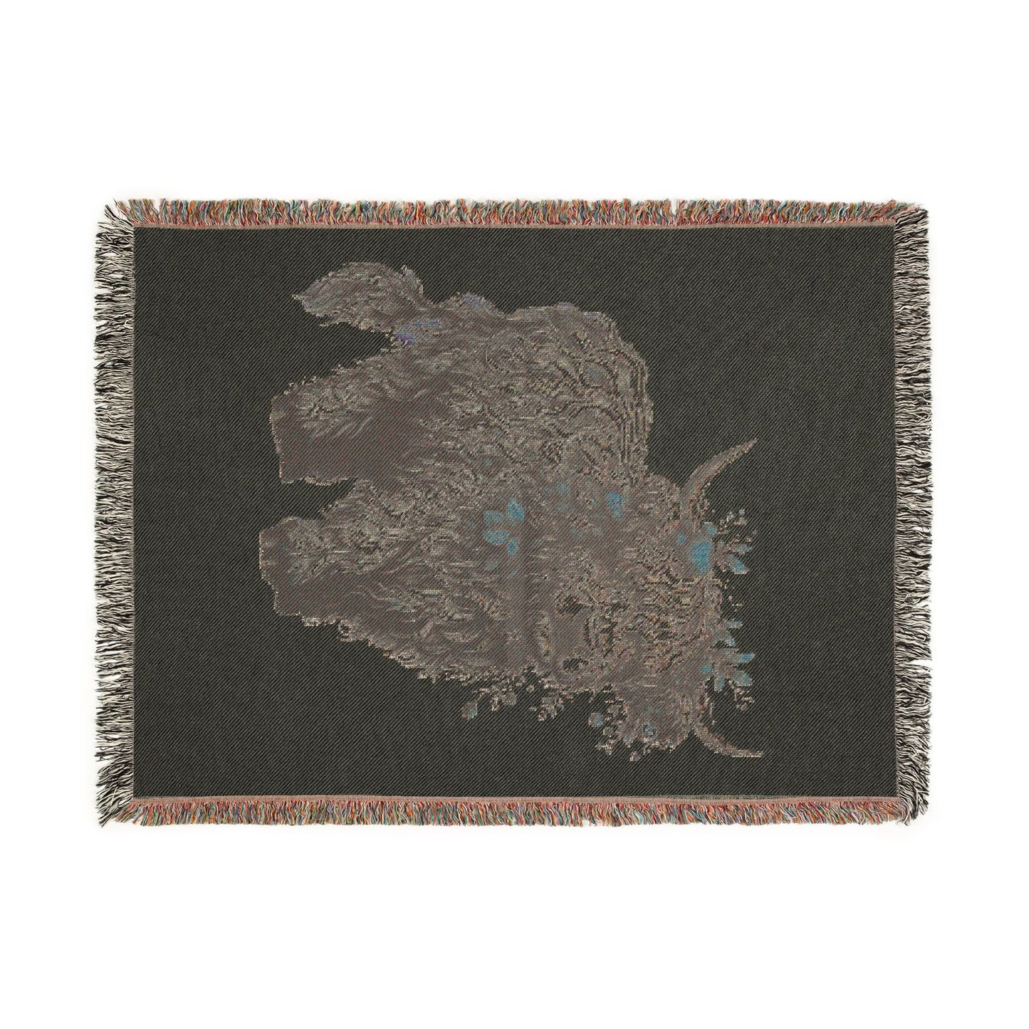 Highland Cow Woven Throw Blanket — Rustic Farmhouse Cozy Home Decor