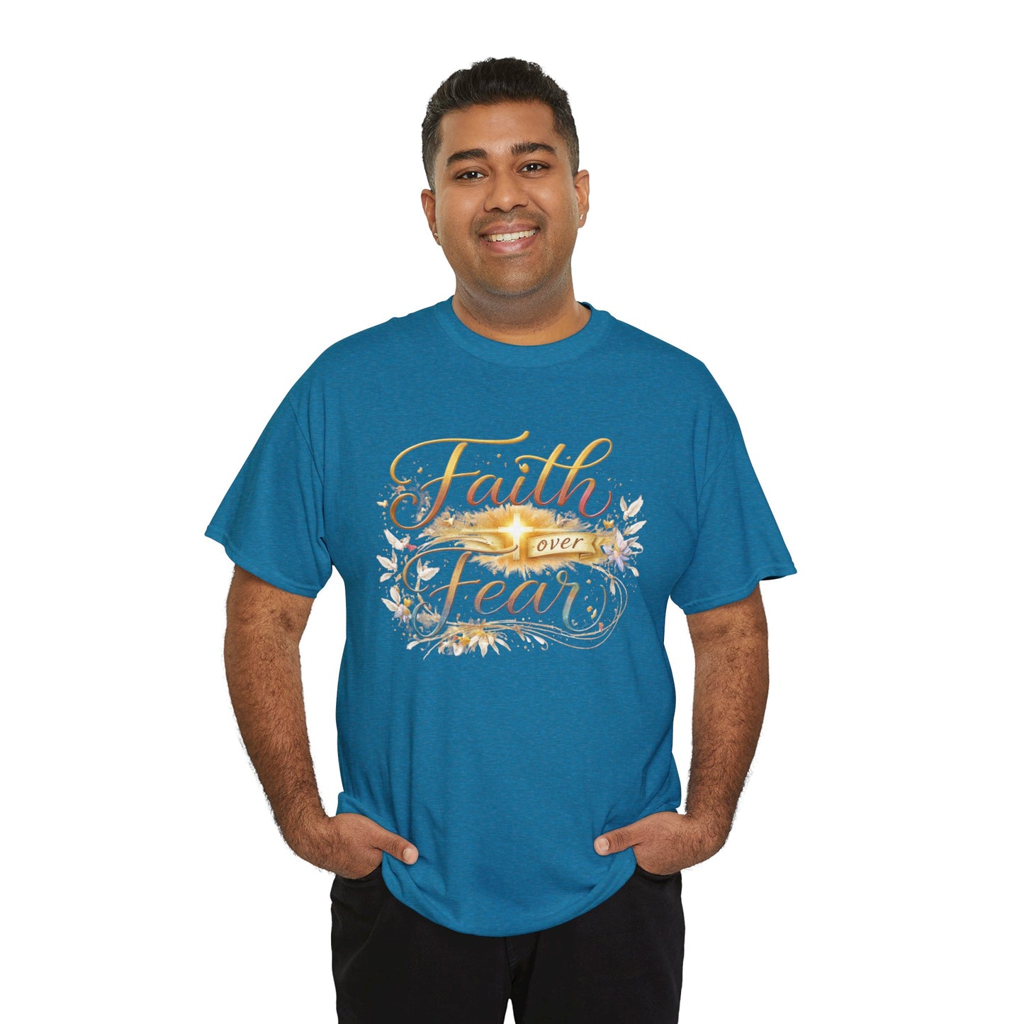 Faith Over Fear T-Shirt — Inspirational Christian Graphic Tee