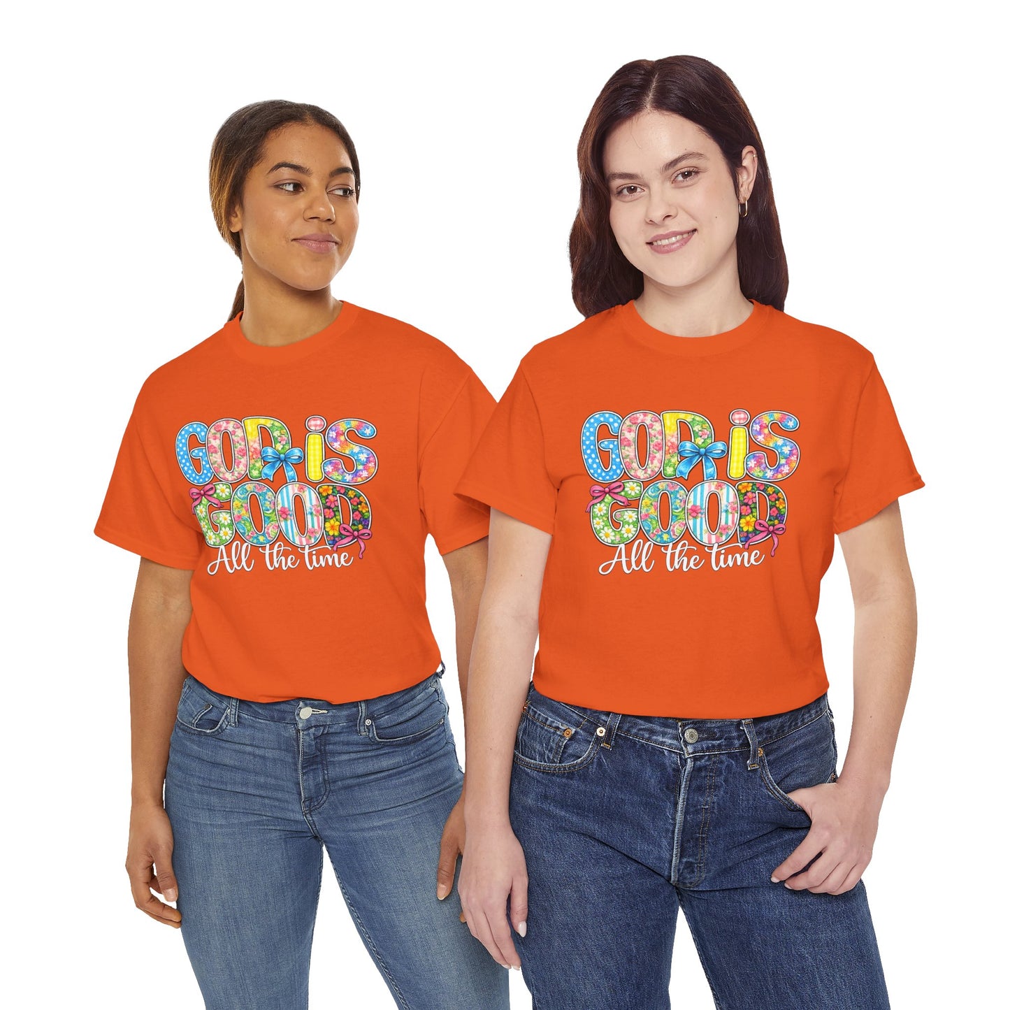 God Is Good All The Time T-Shirt — Colorful Faith Graphic Tee