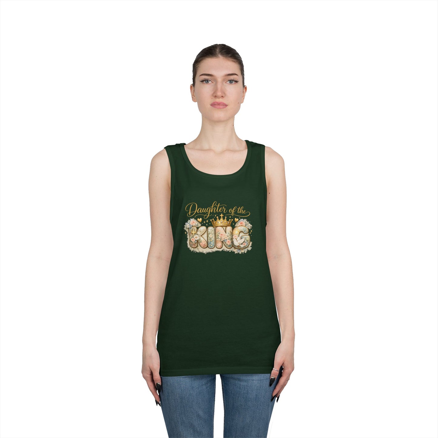 Daughter of the King Floral Tank Top