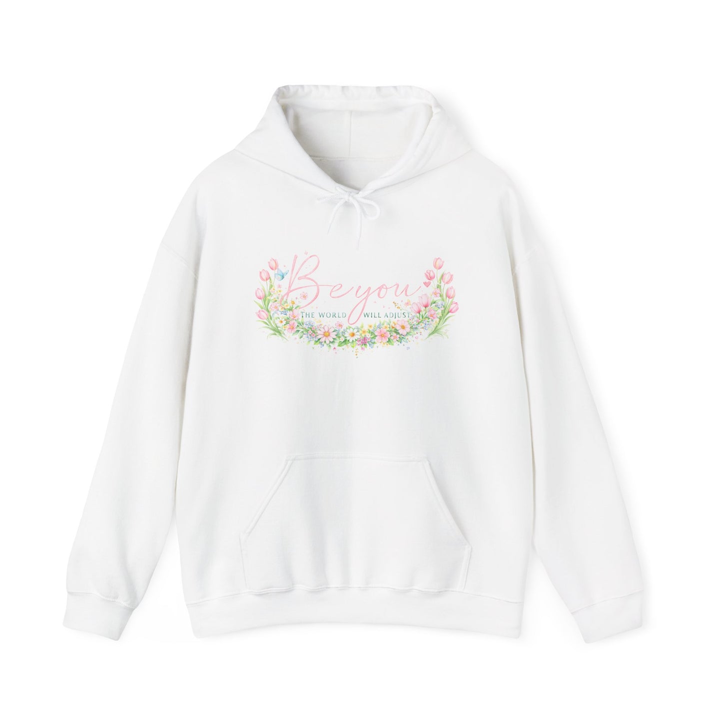 Bougainvillea Floral Hoodie — Pastel Garden Comfort Sweatshirt