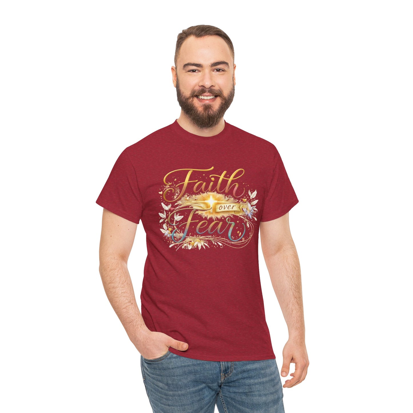 Faith Over Fear T-Shirt — Inspirational Christian Graphic Tee