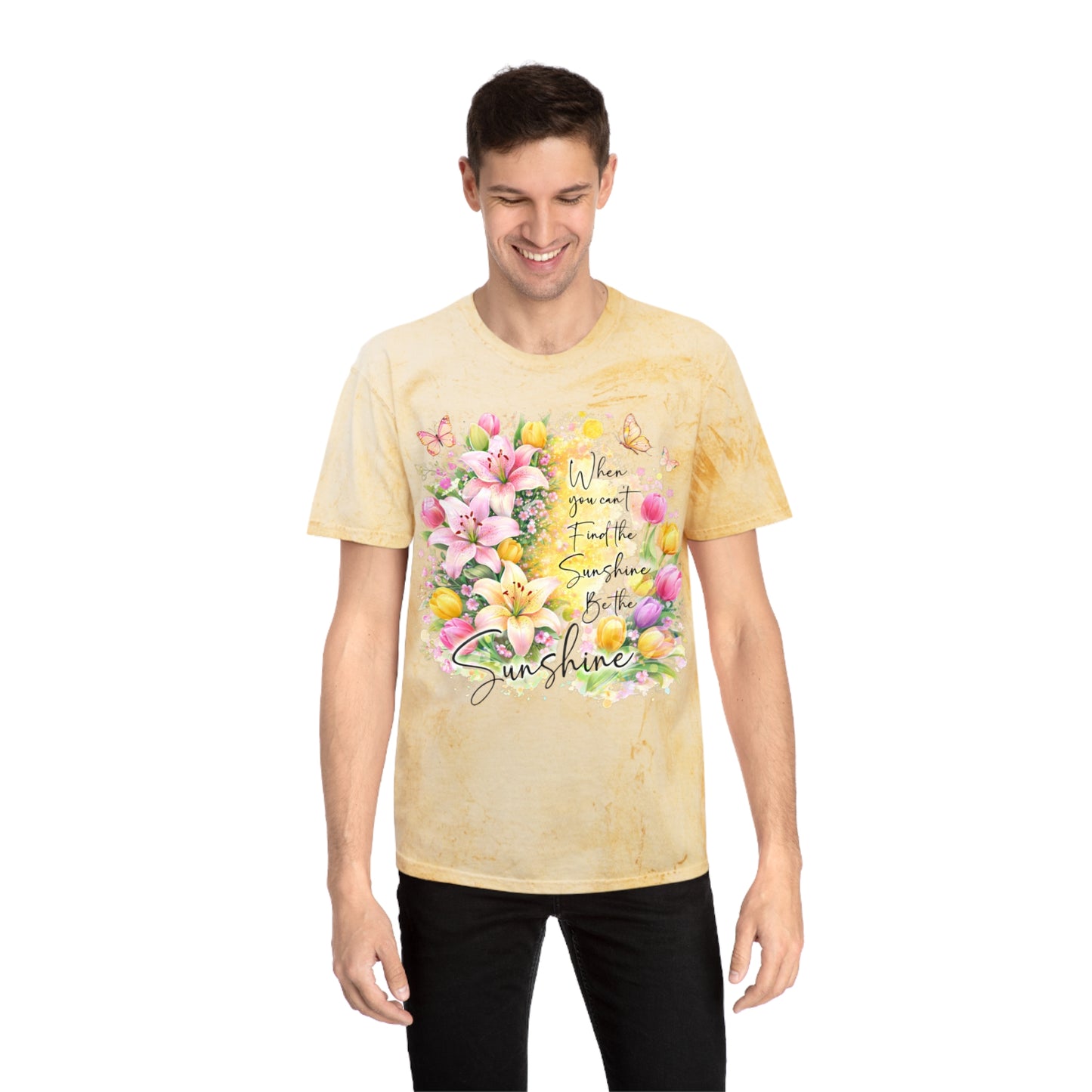 Sunshine Floral T-Shirt — "When you can’t find the sunshine, be the sunshine" Garden Tee