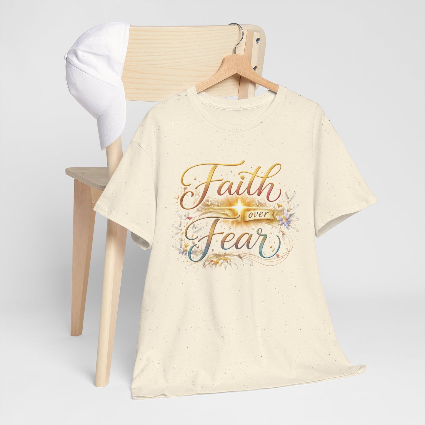Faith Over Fear T-Shirt — Inspirational Christian Graphic Tee