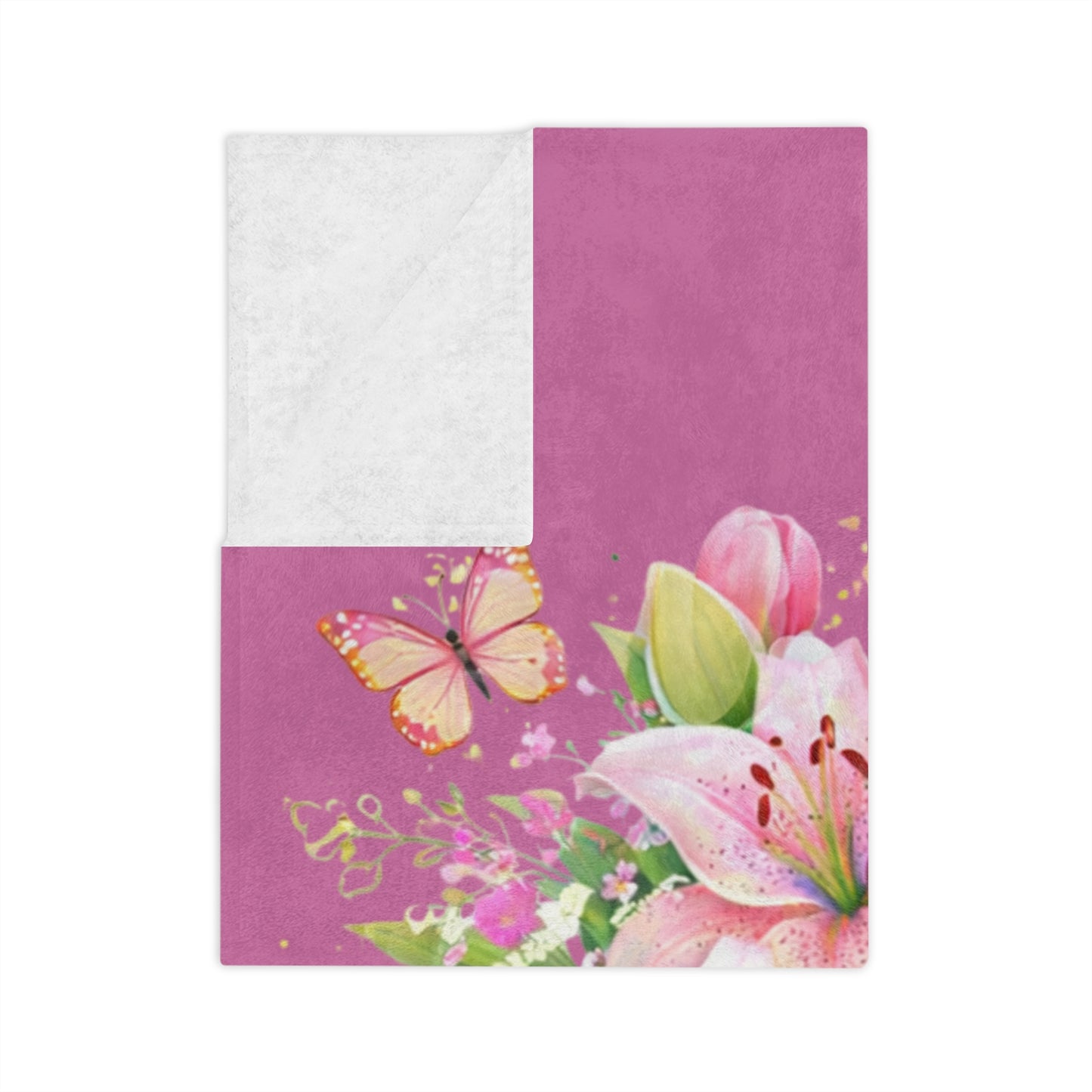 Inspirational Floral Blanket — "When You Can’t Find the Sunshine, Be the Sunshine" Velveteen Throw