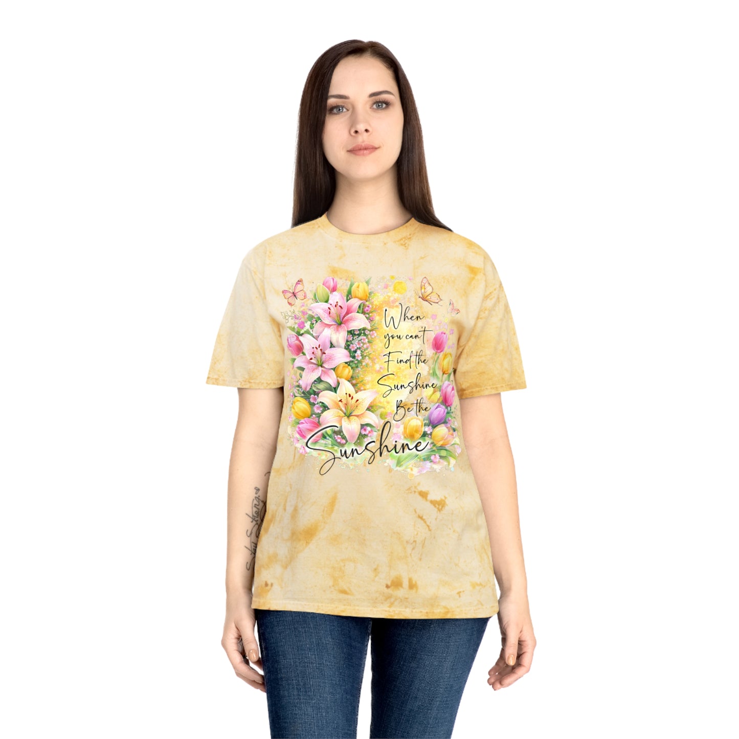 Sunshine Floral T-Shirt — "When you can’t find the sunshine, be the sunshine" Garden Tee