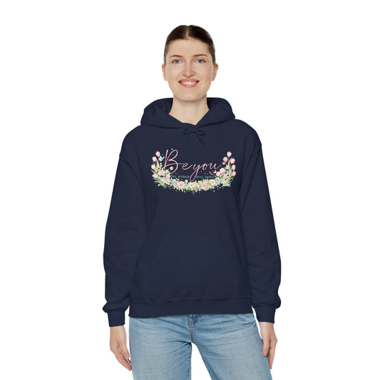 Bougainvillea Floral Hoodie — Pastel Garden Comfort Sweatshirt