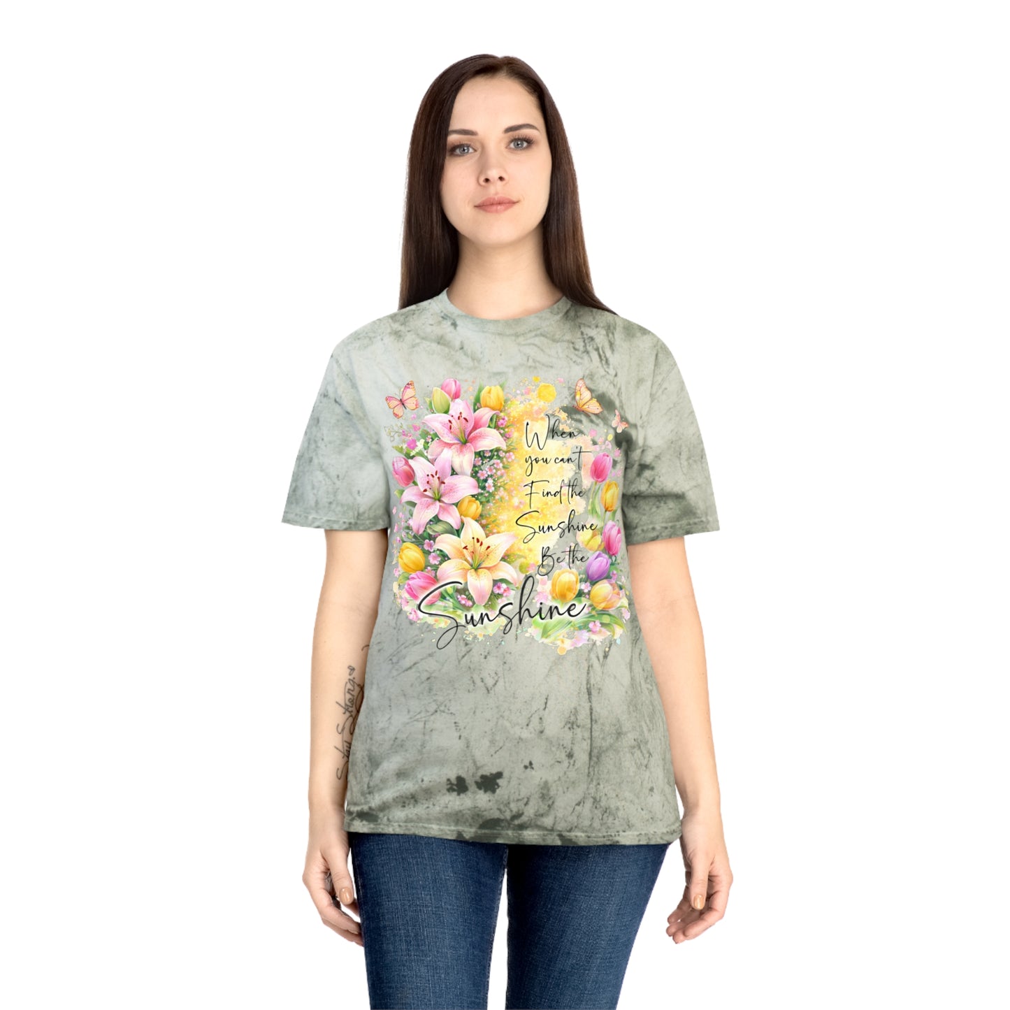 Sunshine Floral T-Shirt — "When you can’t find the sunshine, be the sunshine" Garden Tee